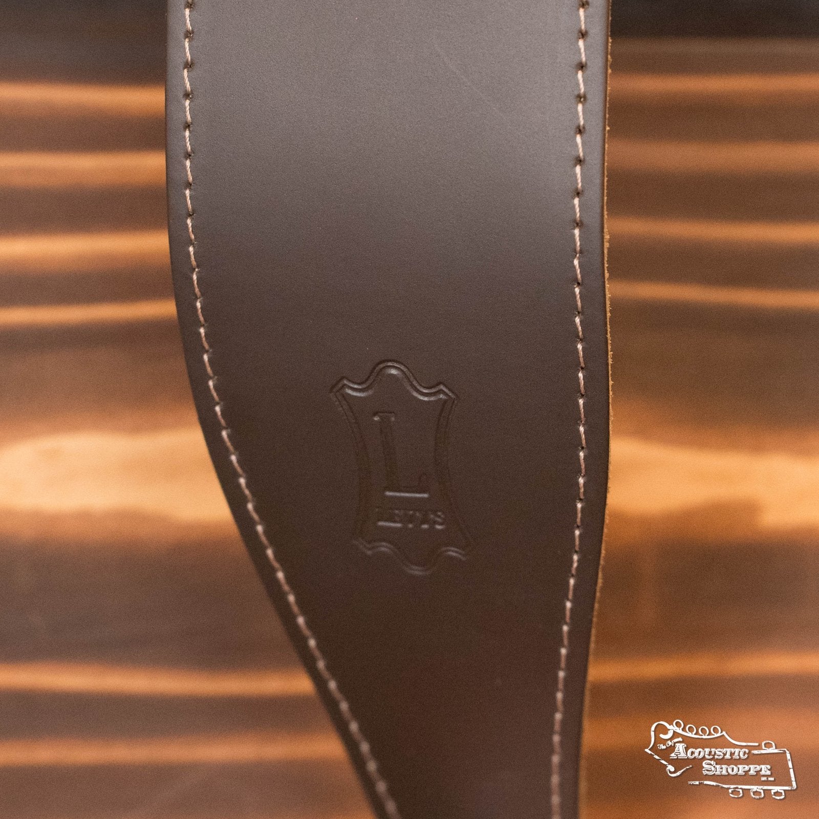 Levy's DM17-DBR Leather Guitar Strap - Dark Brown