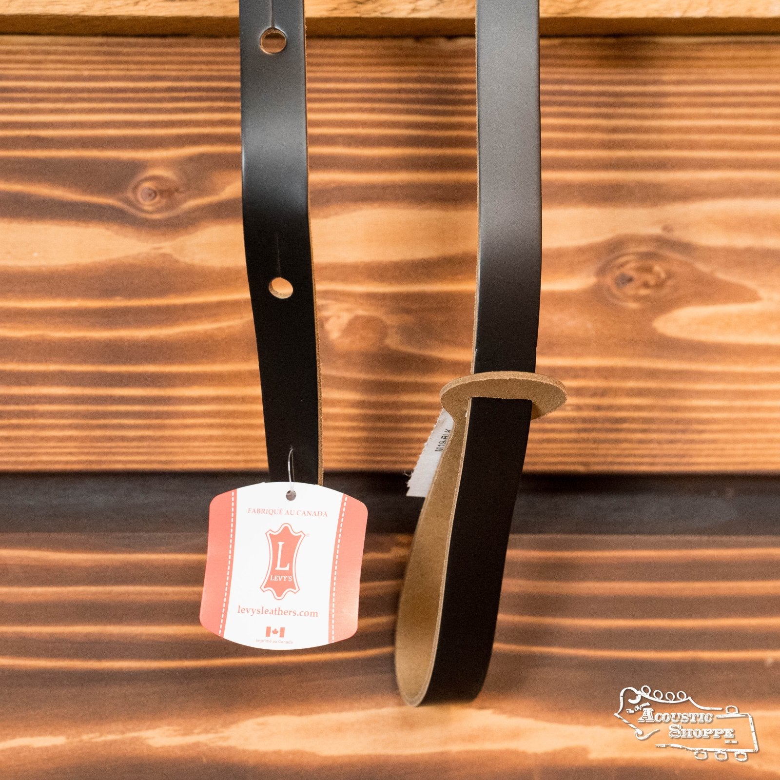 Levy's M19-BLK 3/4" Chrome-tan Leather Mandolin Strap