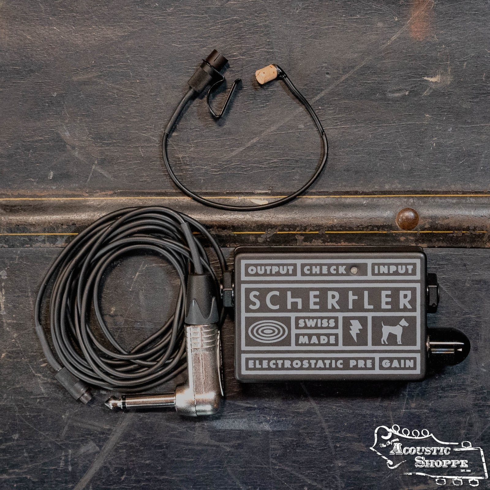 Schertler STAT-V-SET Violin Pickup, Preamp, and Cable w/ Volume Control