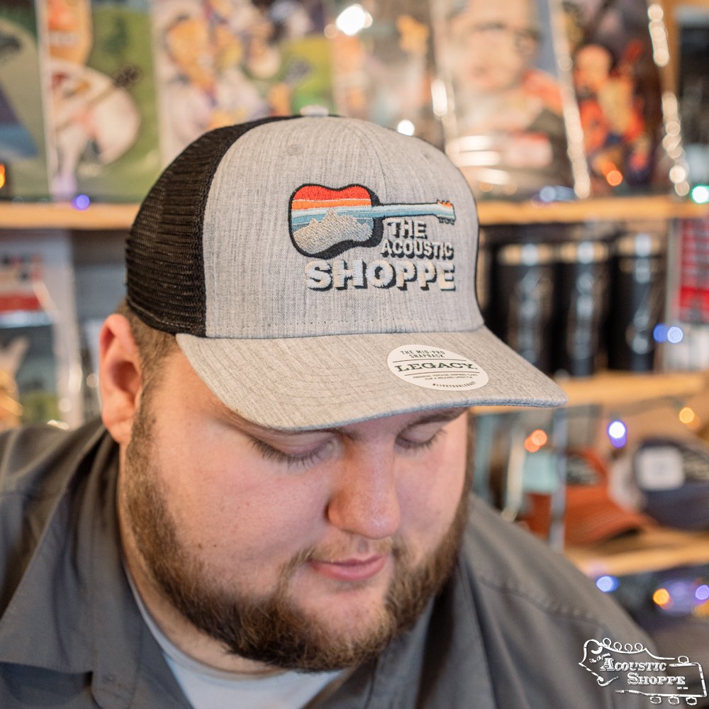 Acoustic Shoppe Legacy Trucker "Scenic Guitar" Cap - Grey