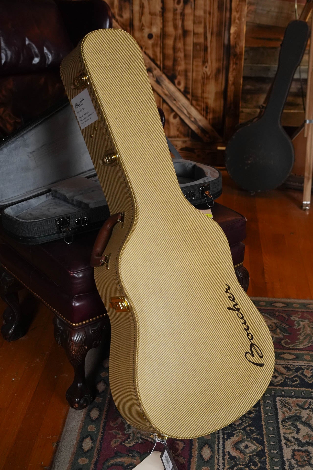 *Stage Ready* Boucher BG-42T-BG Torrefied Adirondack/Torrefied Mahogany Bluegrass Goose Ambertone Burst Gold Pack Dreadnought Acoustic Guitar #1074