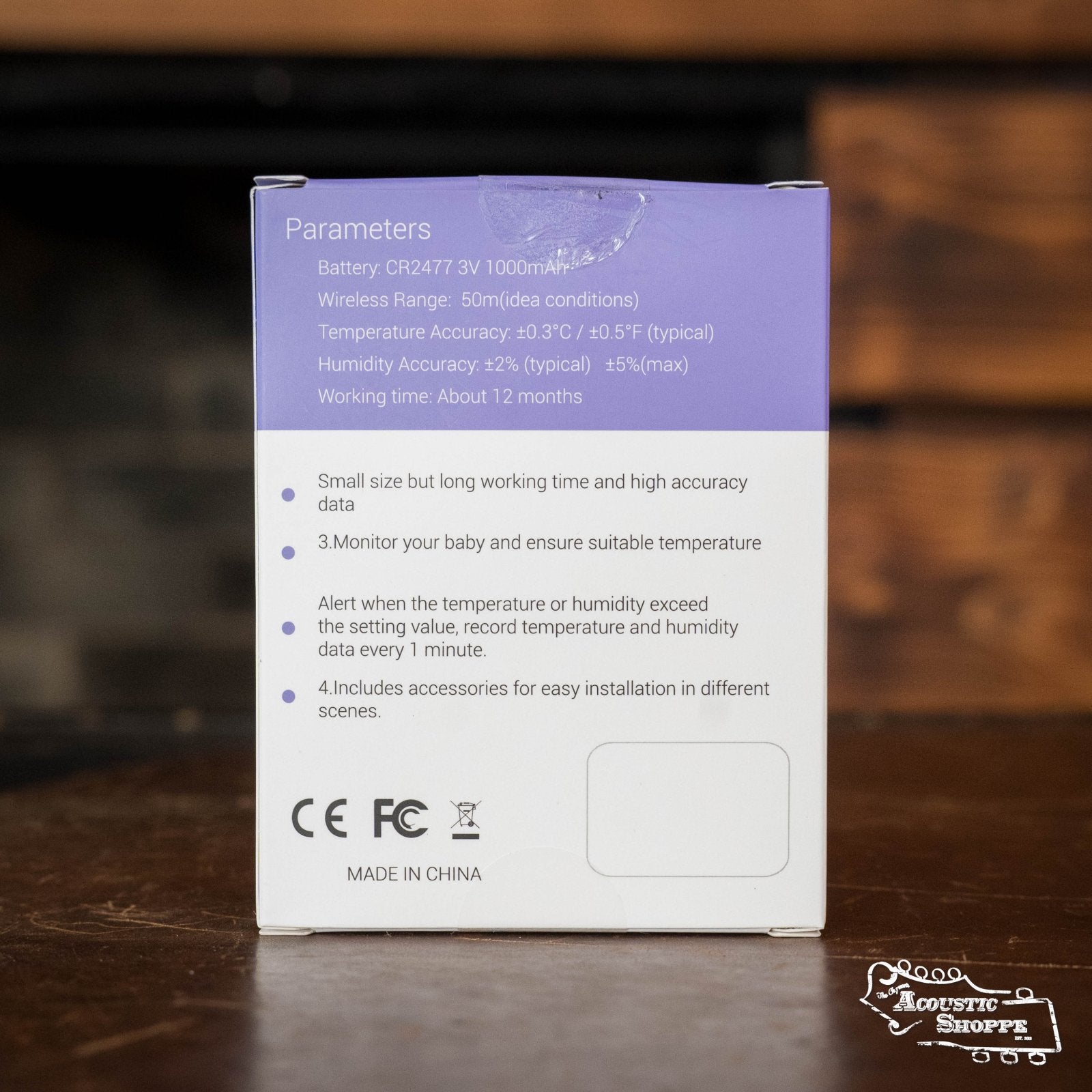 AcoustiCare Bluetooth Humidity and Temperature Tracker