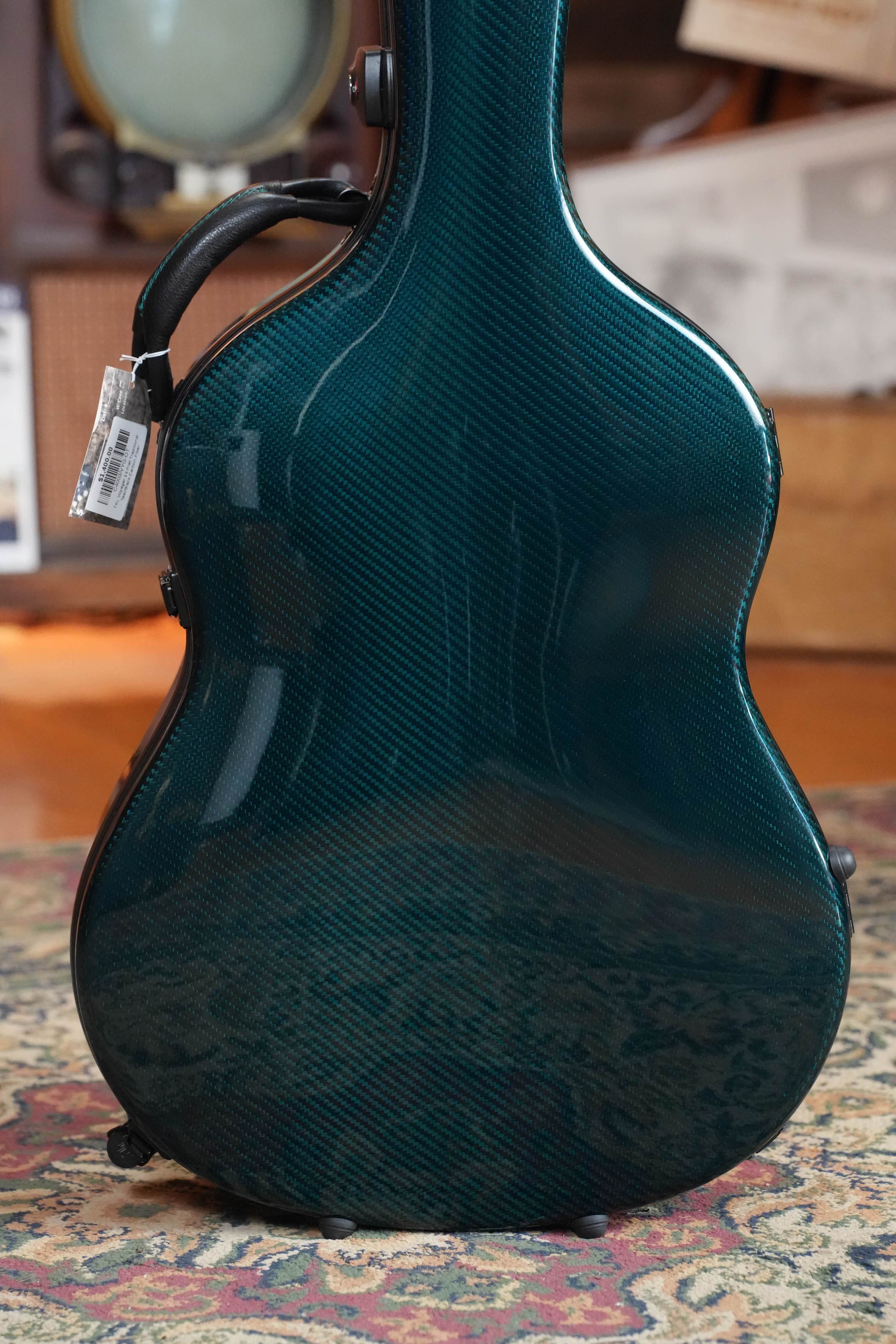 TKL Voyager 14-Fret Traditional OptiX Teal/Black Carbon Fiber Dreadnought Case