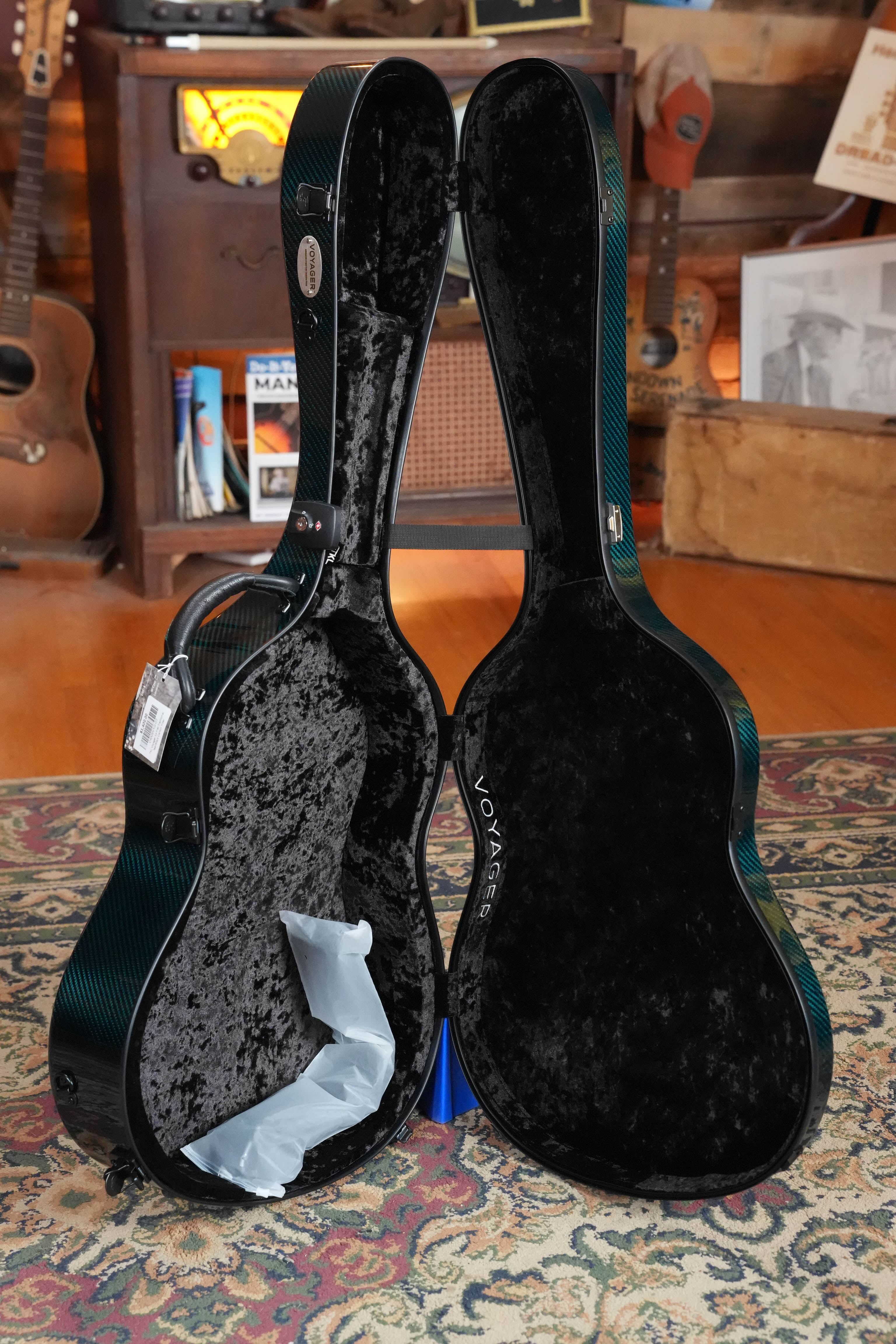 TKL Voyager 14-Fret Traditional OptiX Teal/Black Carbon Fiber Dreadnought Case