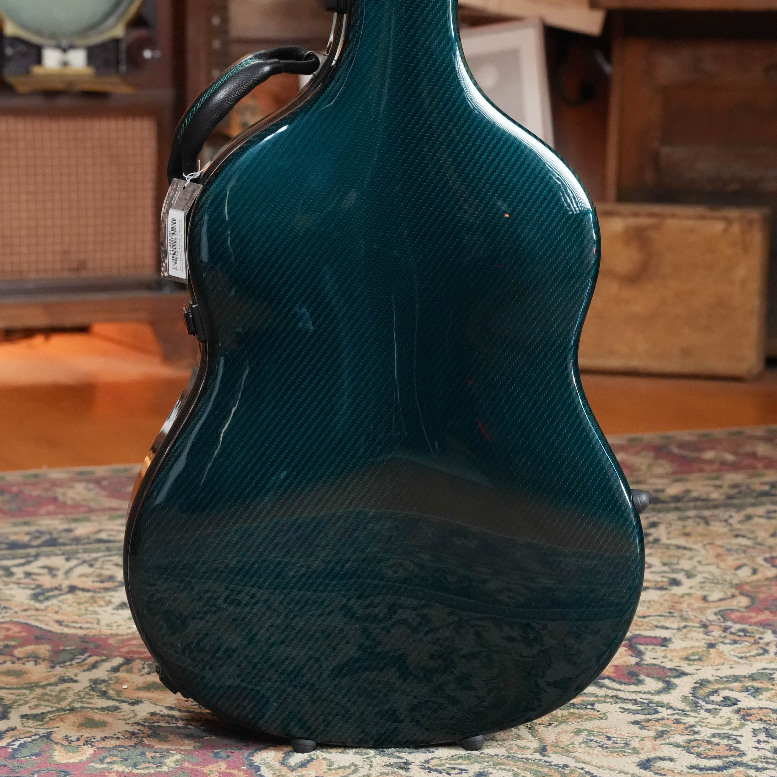 TKL Voyager 14-Fret Traditional Teal/Black Carbon Fiber Triple O/ Orchestra Model Case