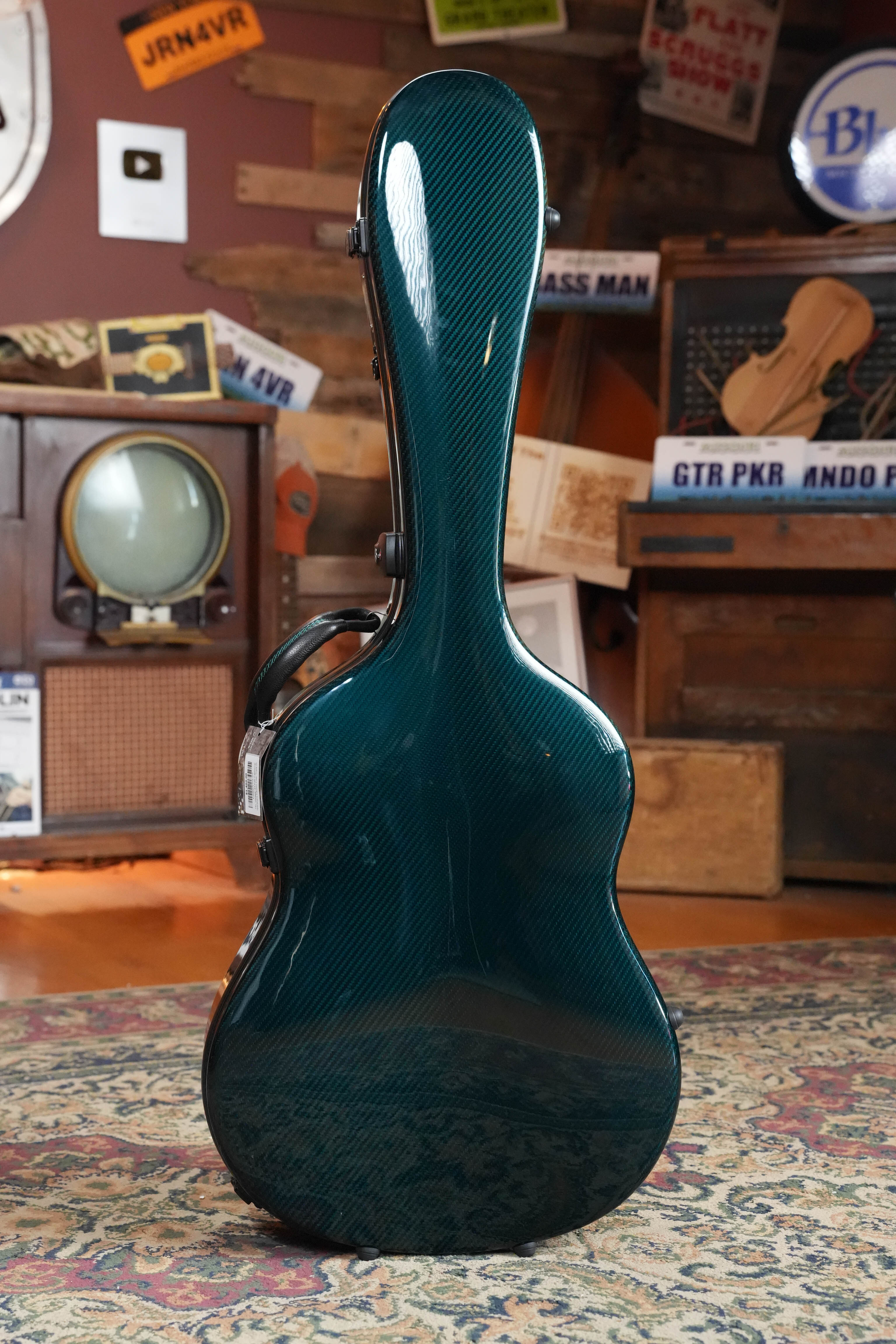 TKL Voyager 14-Fret Traditional Teal/Black Carbon Fiber Triple O/ Orchestra Model Case