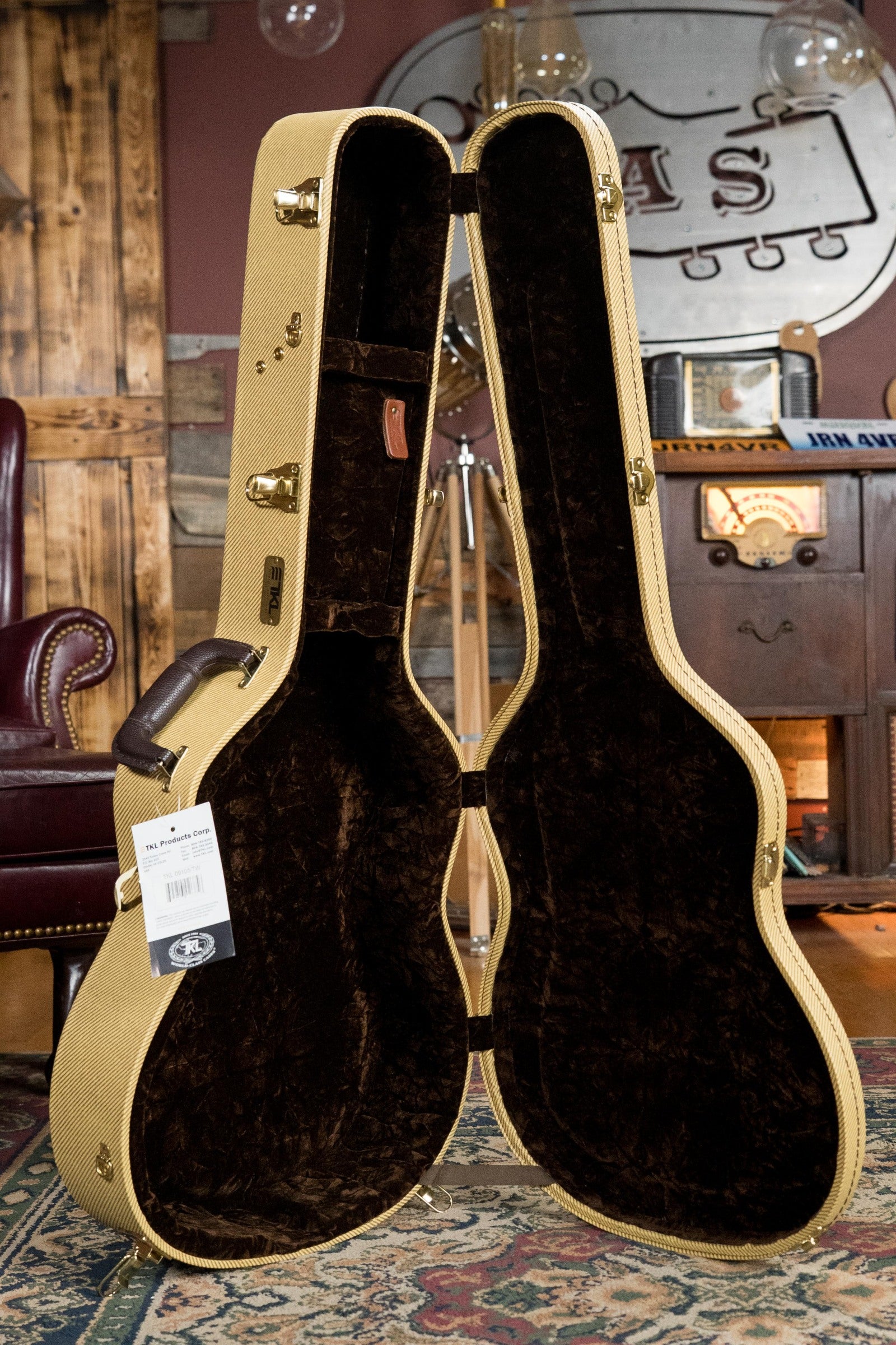 TKL 09105 Elite Archtop OOO/OM Tweed Guitar Case