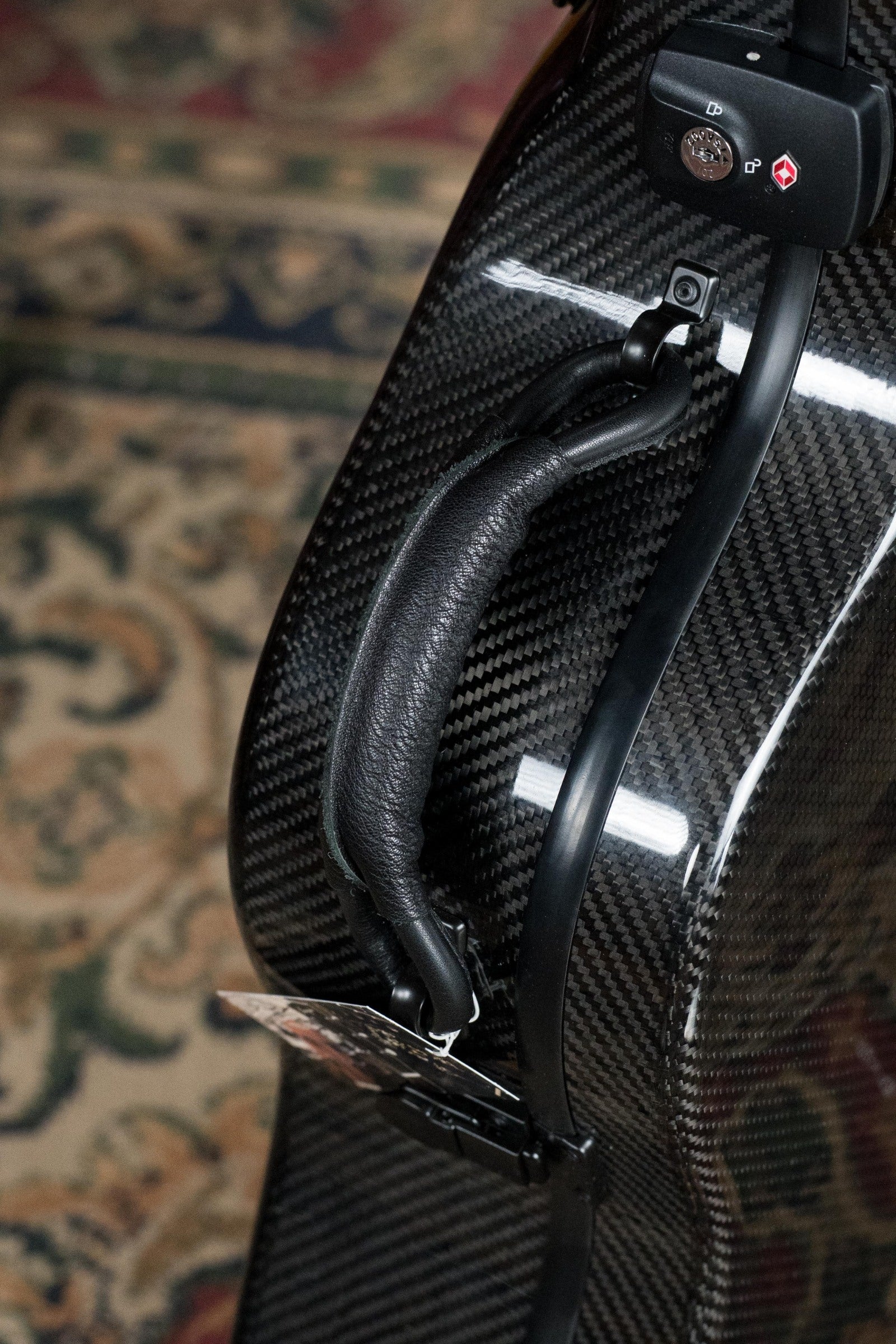 TKL C4001 Voyager Carbon Fiber Classical 12F /OO 14F Case - Black w/Blue Interior