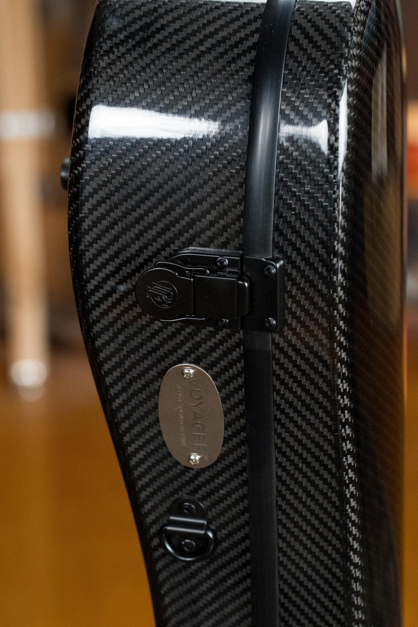 TKL C4001 Voyager Carbon Fiber Classical 12F /OO 14F Case - Black w/Blue Interior