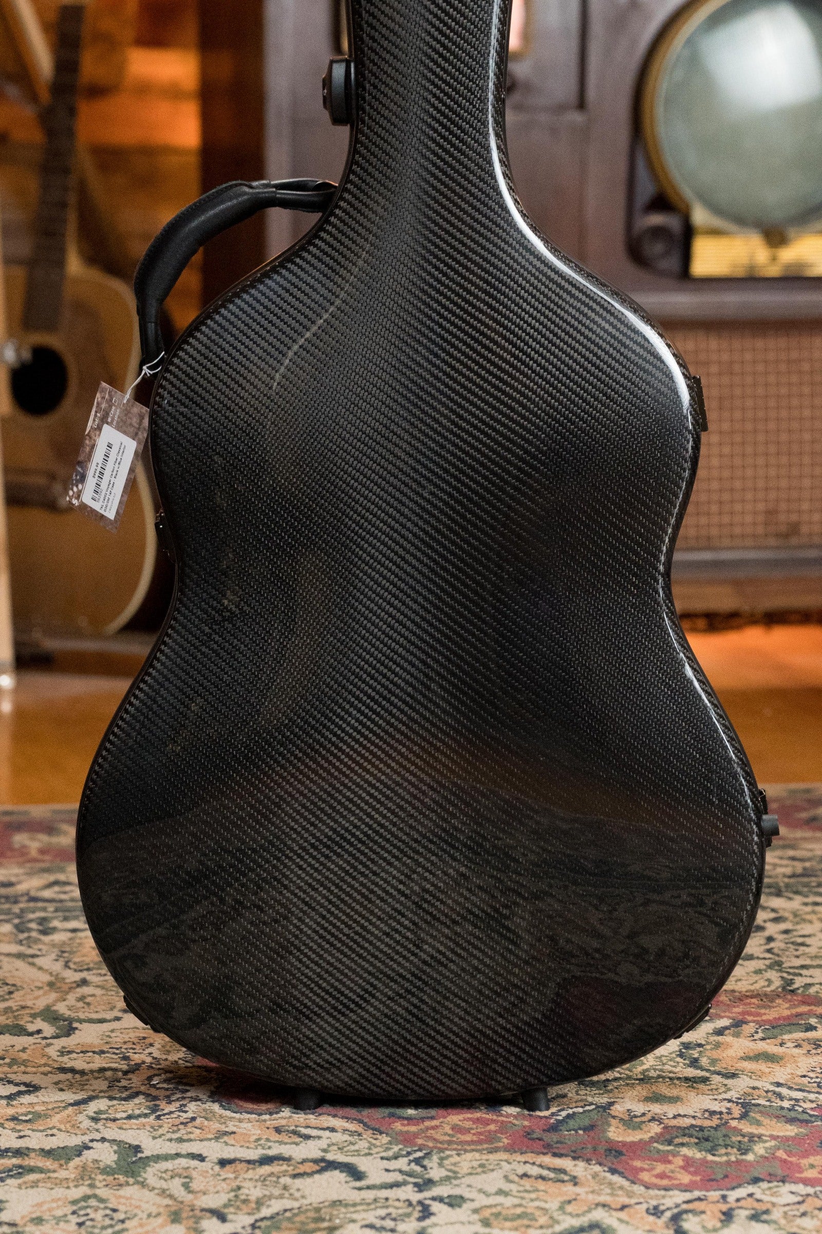 TKL C4002 Voyager Carbon Fiber Classical OOO/OM 14F Case - Black w/Blue Interior