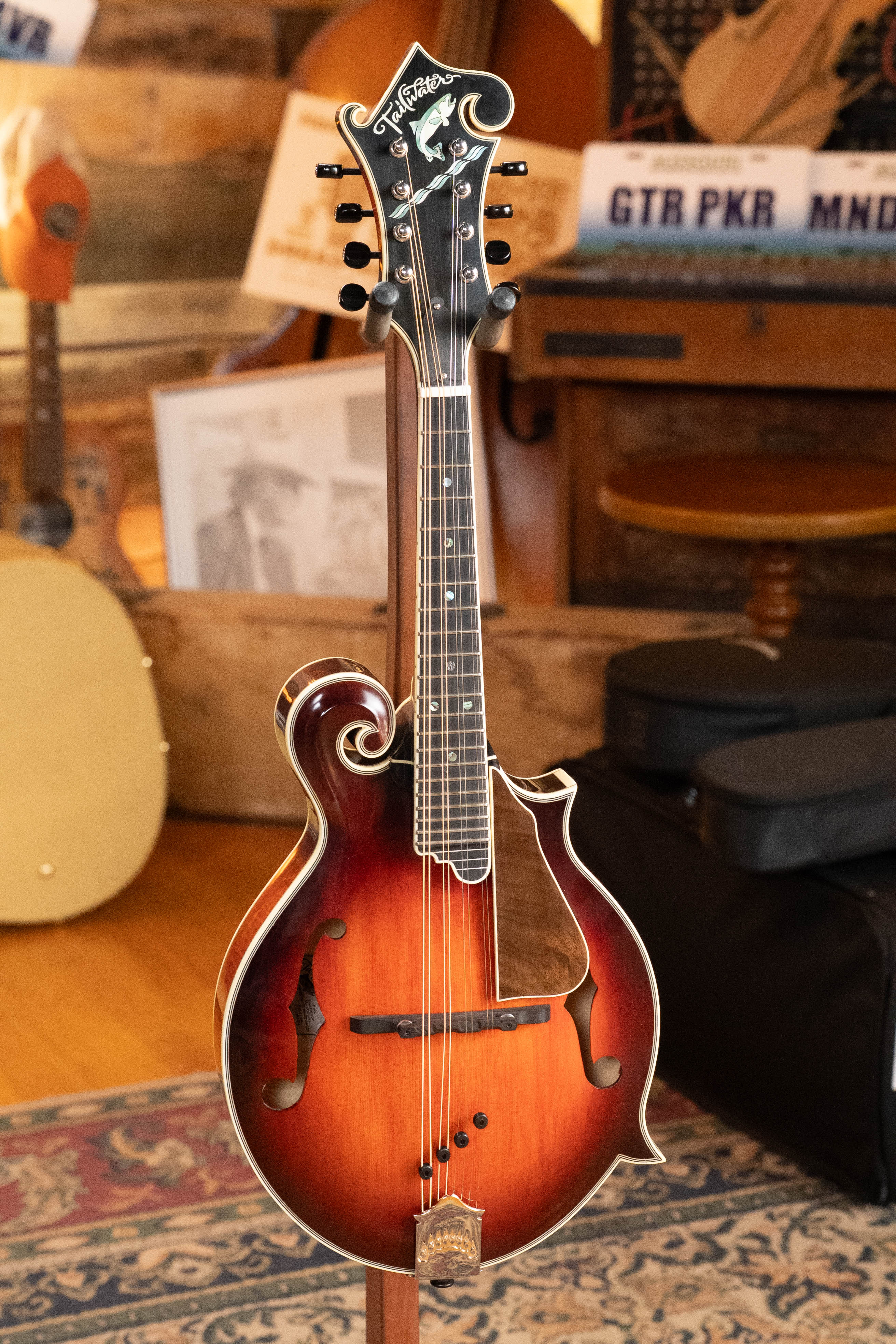 Tailwater TW-F5V Adirondack/Flamed Maple F-Style Mandolin #1108