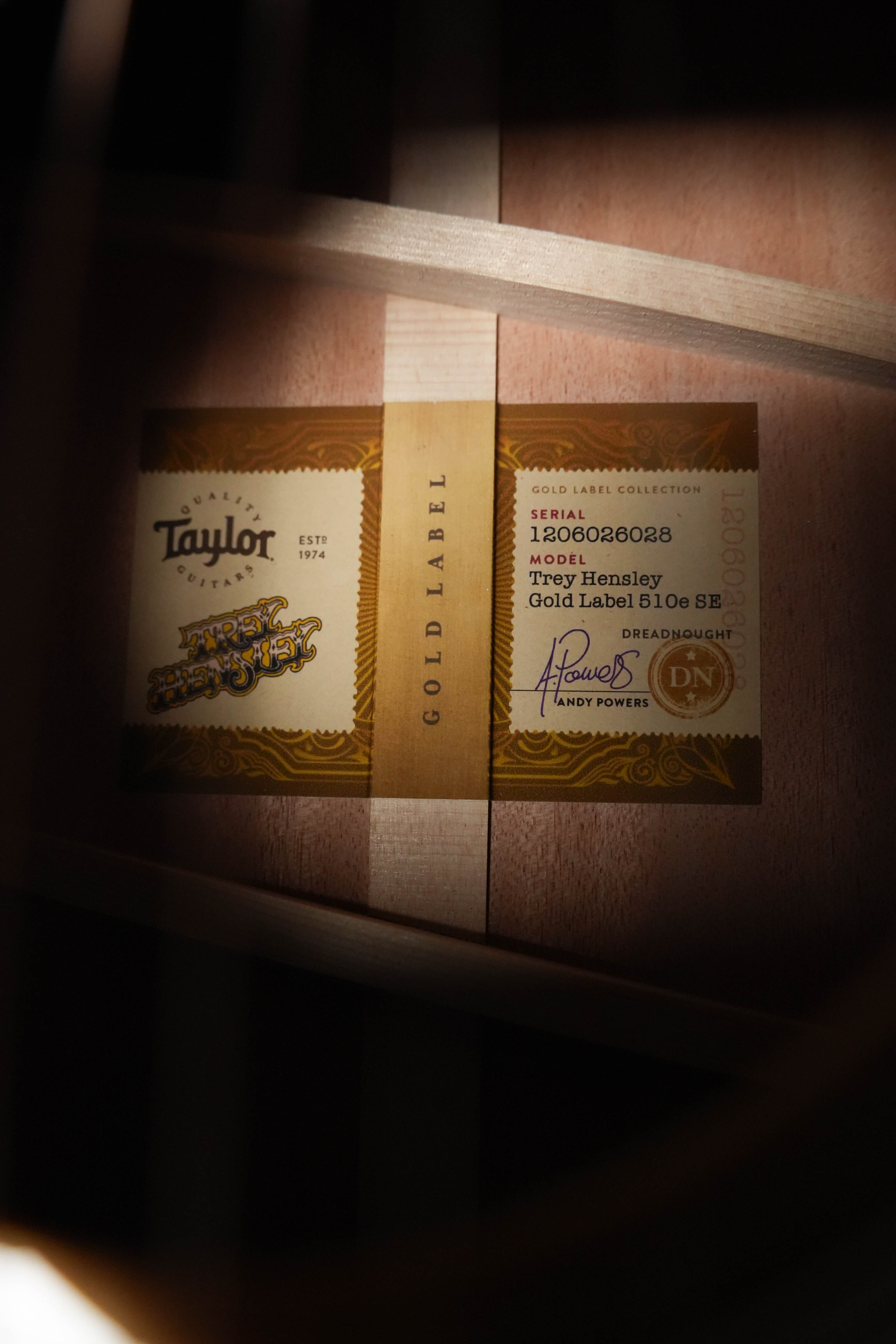 Taylor Trey Hensley Gold Label 510e Dreadnought Acoustic-Electric #6028