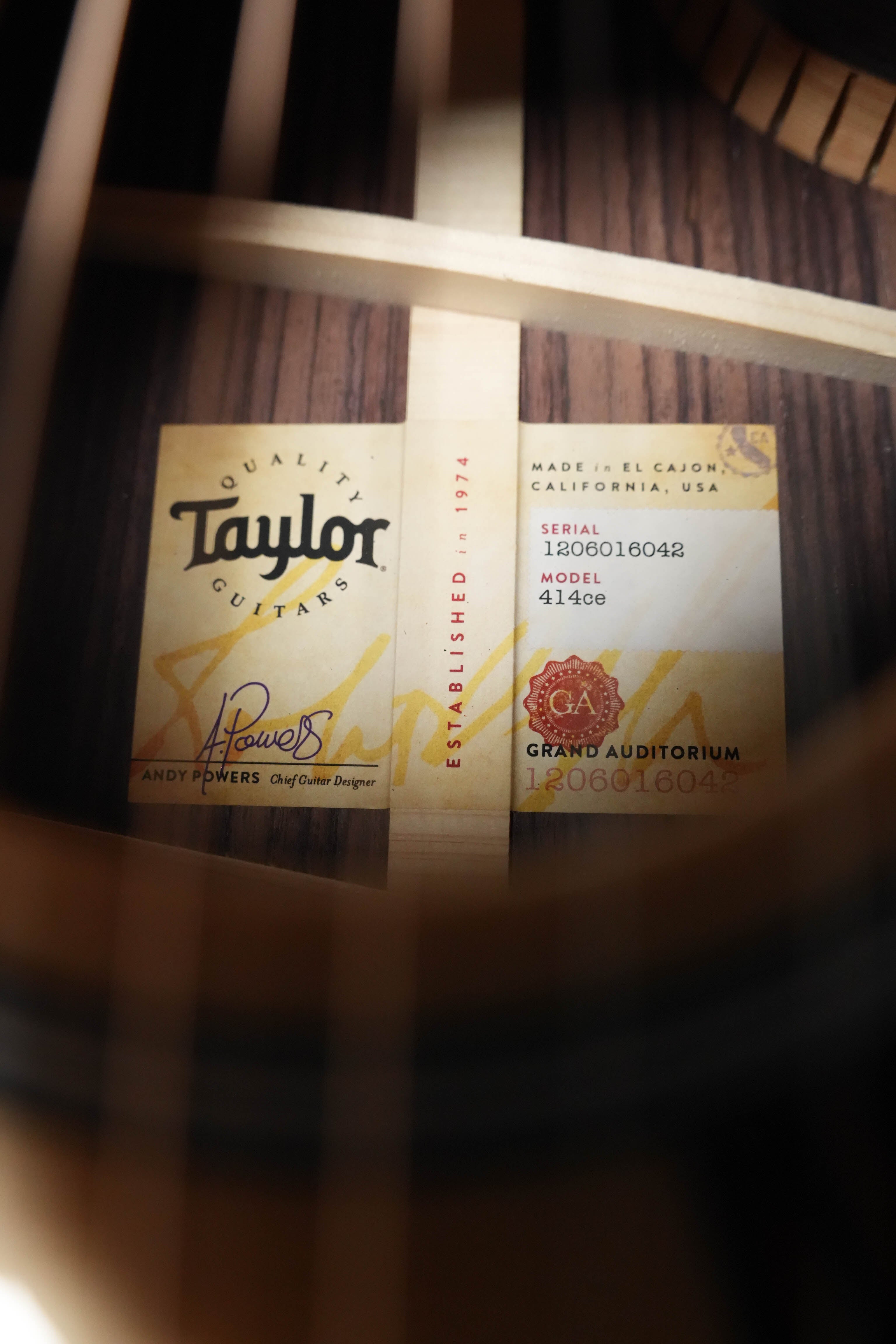 Taylor 414ce Grand Auditorium Acoustic-Electric #6042