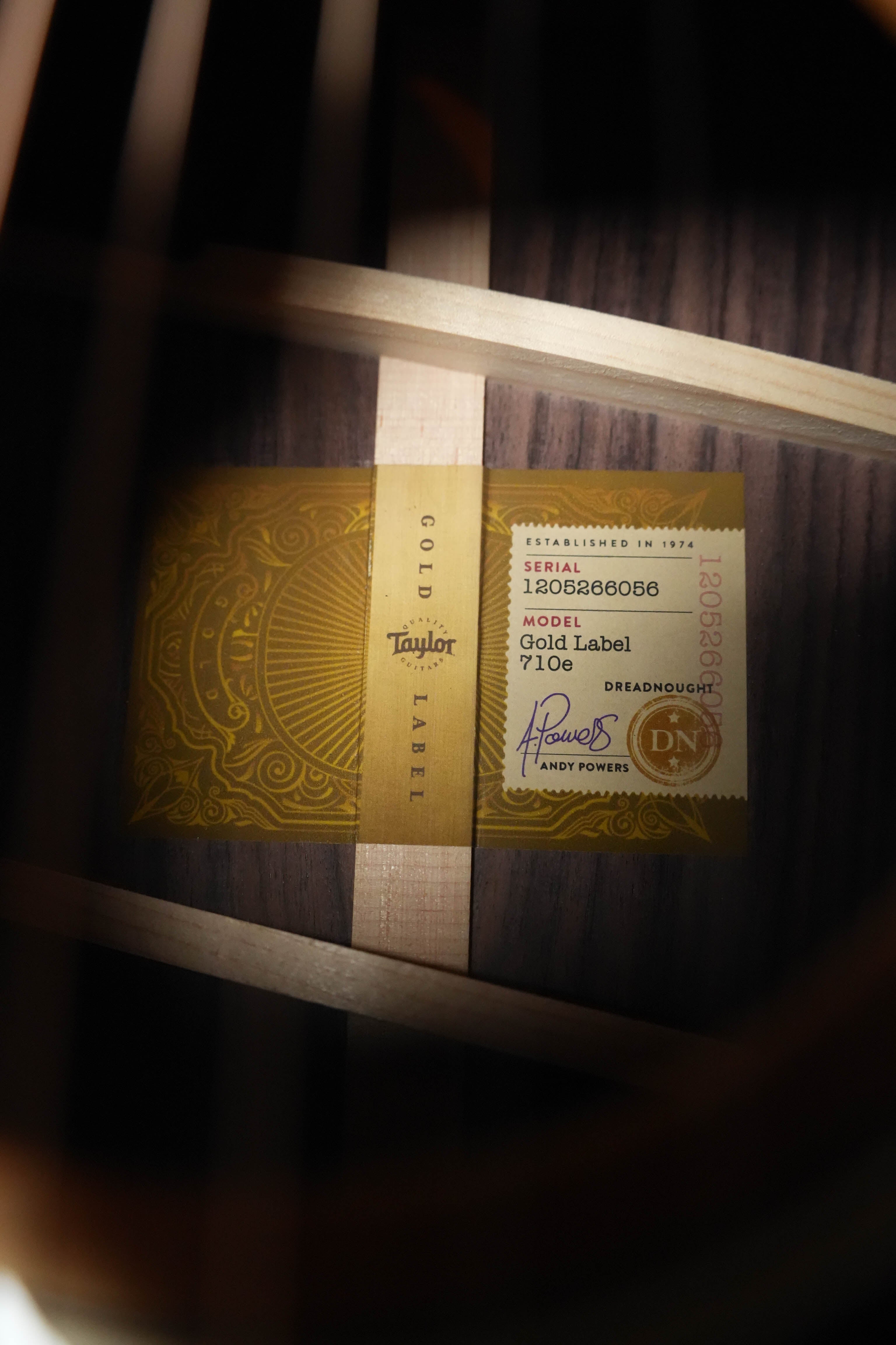 Taylor Gold Label 710e #6056 — actual unit
