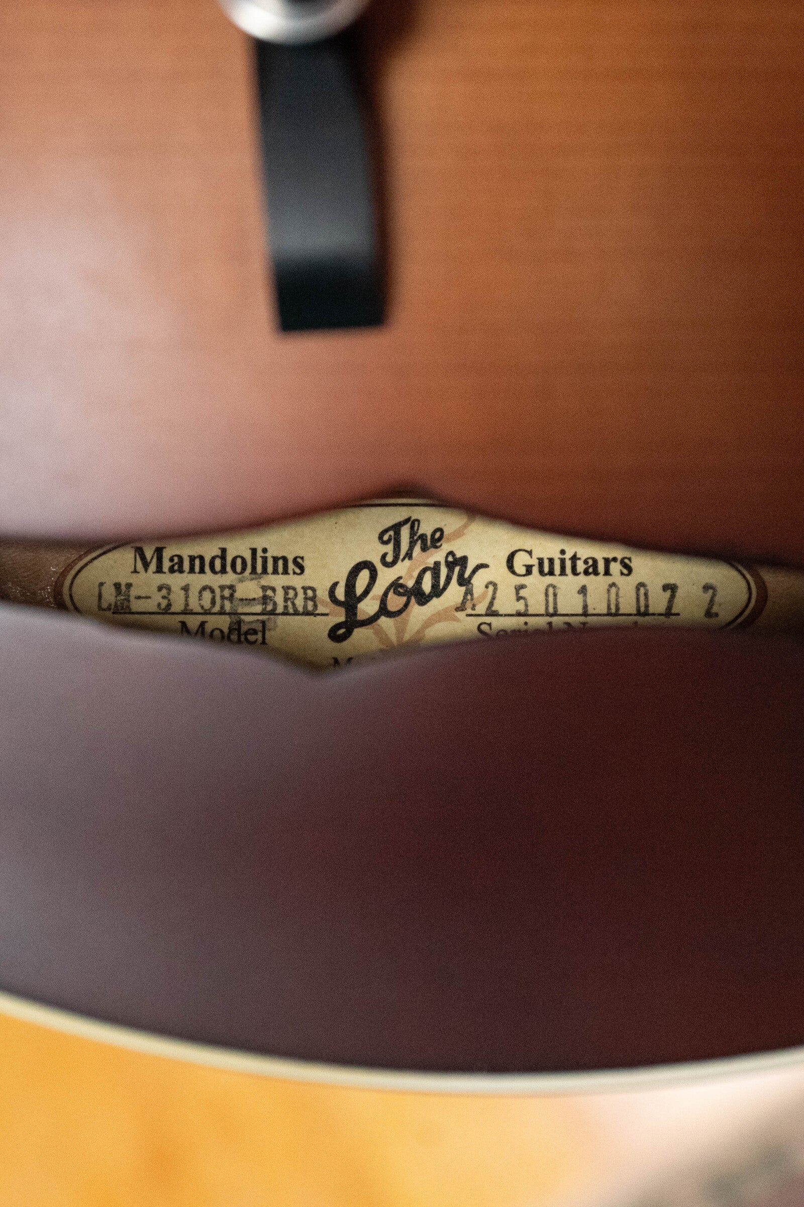 The Loar LM-310FE-BRB "Honey Creek" F-Style Brownburst Mandolin w/Pickup #0072