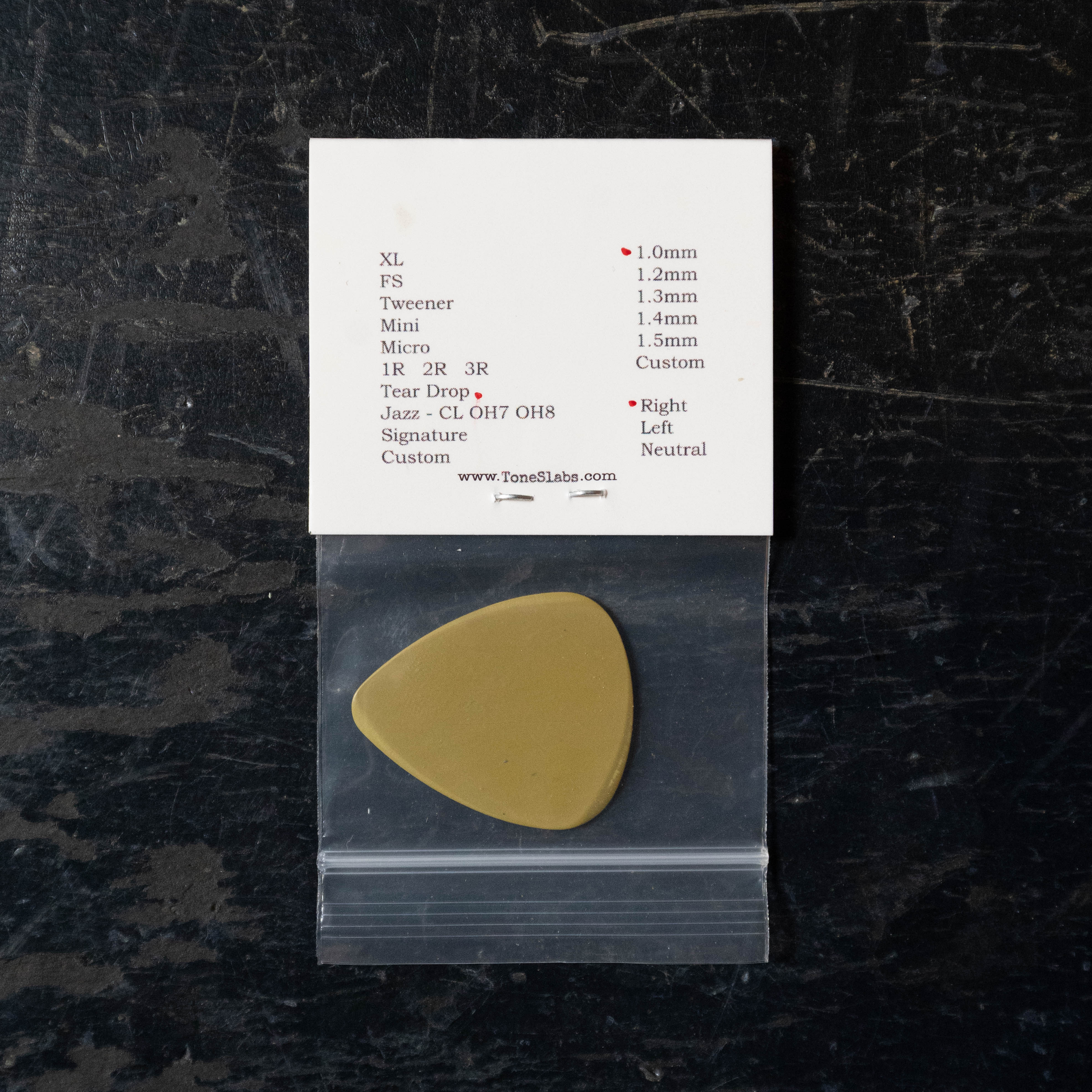 ToneSlabs Torlon Tear Drop Guitar Pick - 1.0 mm