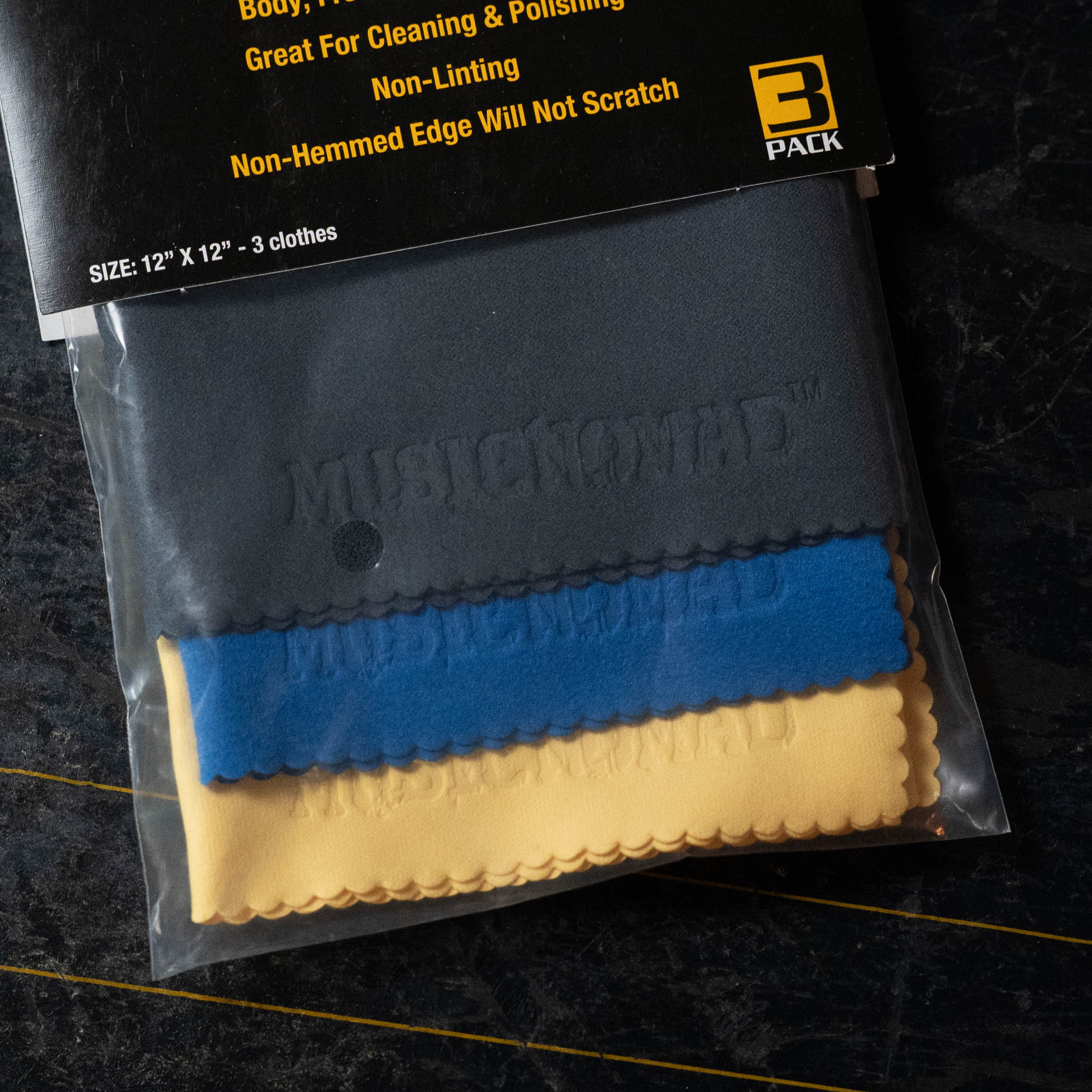 Music Nomad Super Soft Microfiber Suede Polishing Cloth - 3 Pack (MN203)