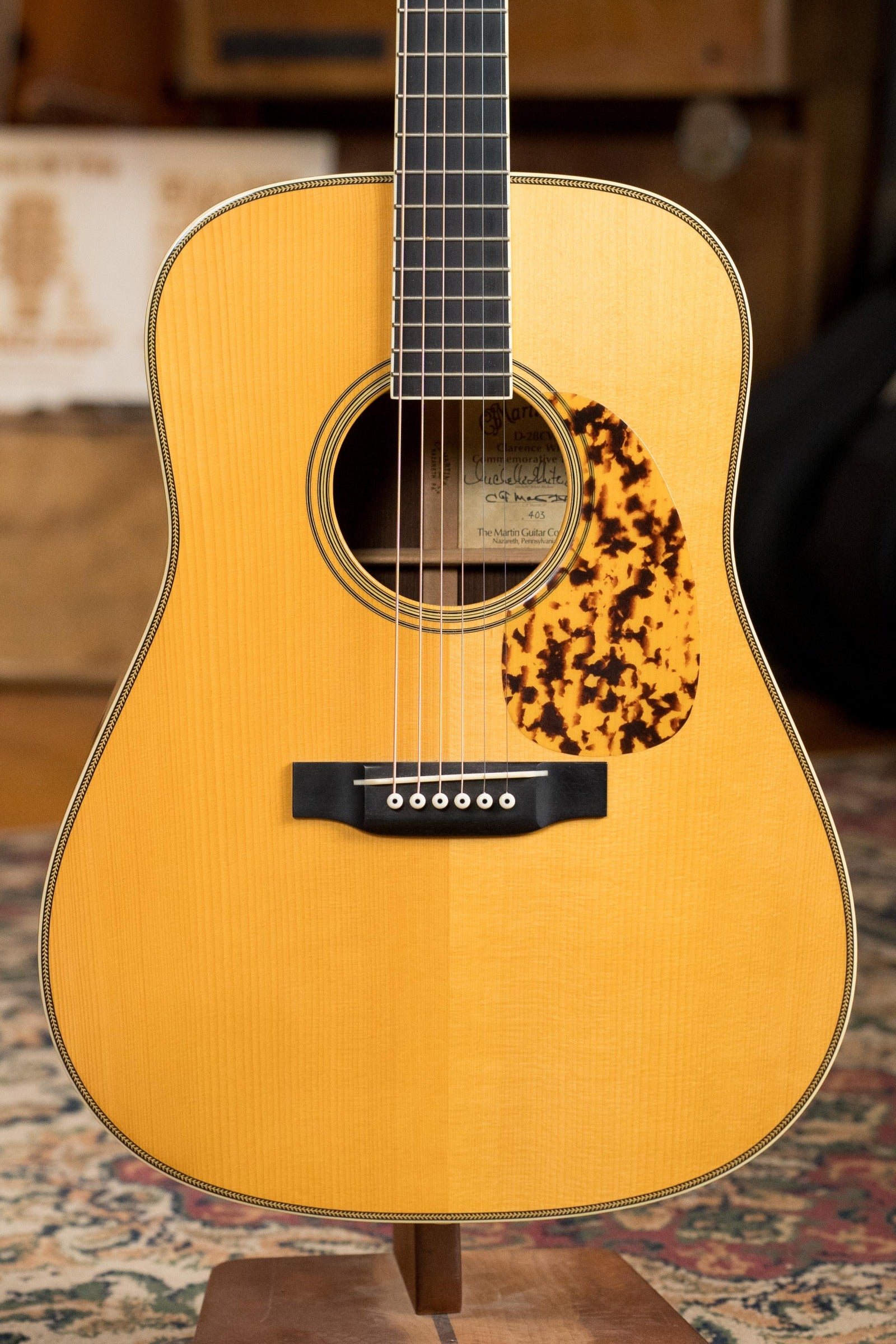 (Used) 2007 Martin D-28CW Clarence White Signature Model Adirondack/Rosewood Dreadnought Acoustic Guitar #8624