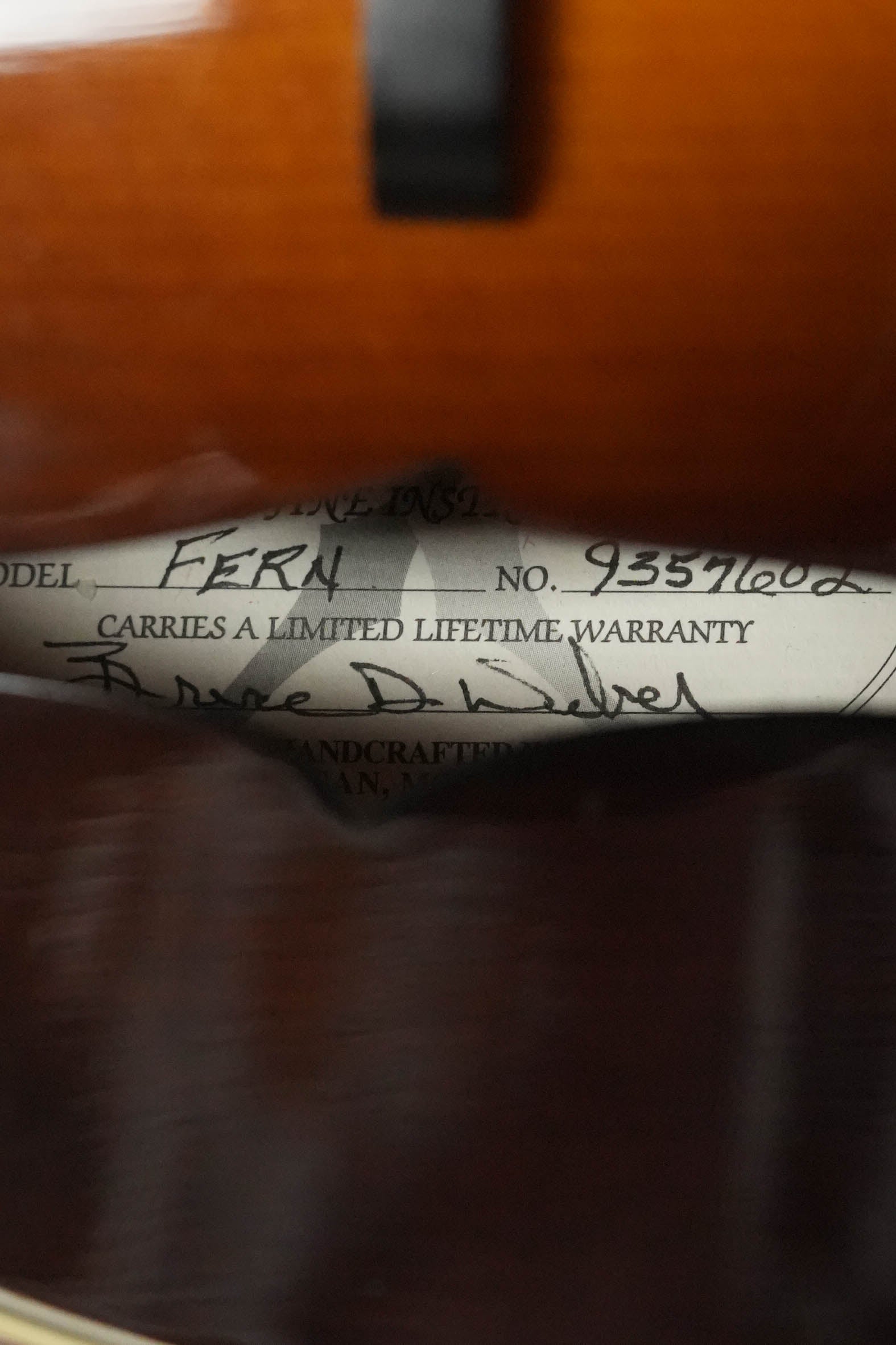 (Used) 2009 Weber Fern Spruce/Maple F-Style Mandolin #7602
