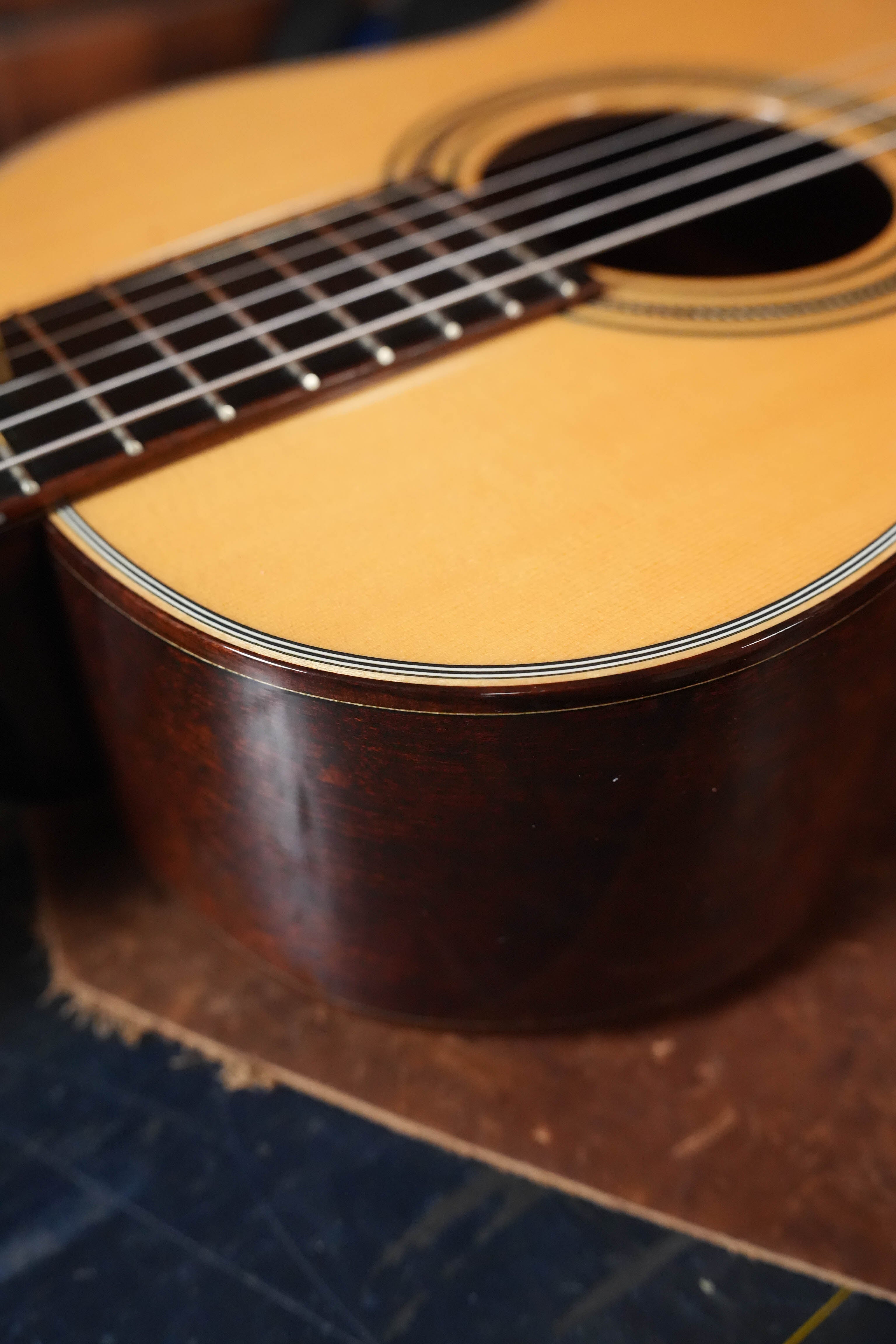 (Used) 2010s Huss & Dalton Model O Engelmann/Mahogany Parlor Acoustic Guitar #3783