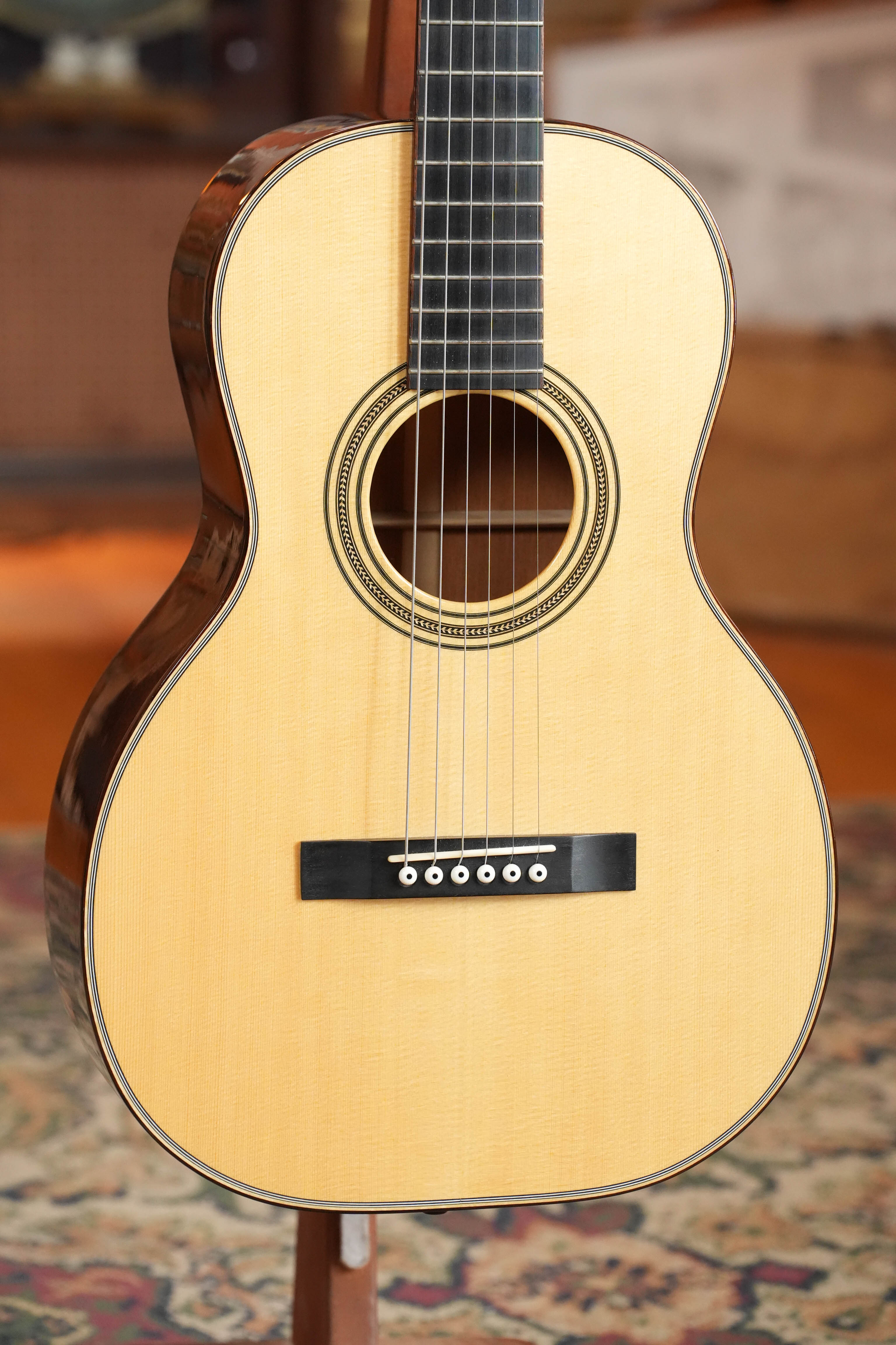 (Used) 2010s Huss & Dalton Model O Engelmann/Mahogany Parlor Acoustic Guitar #3783