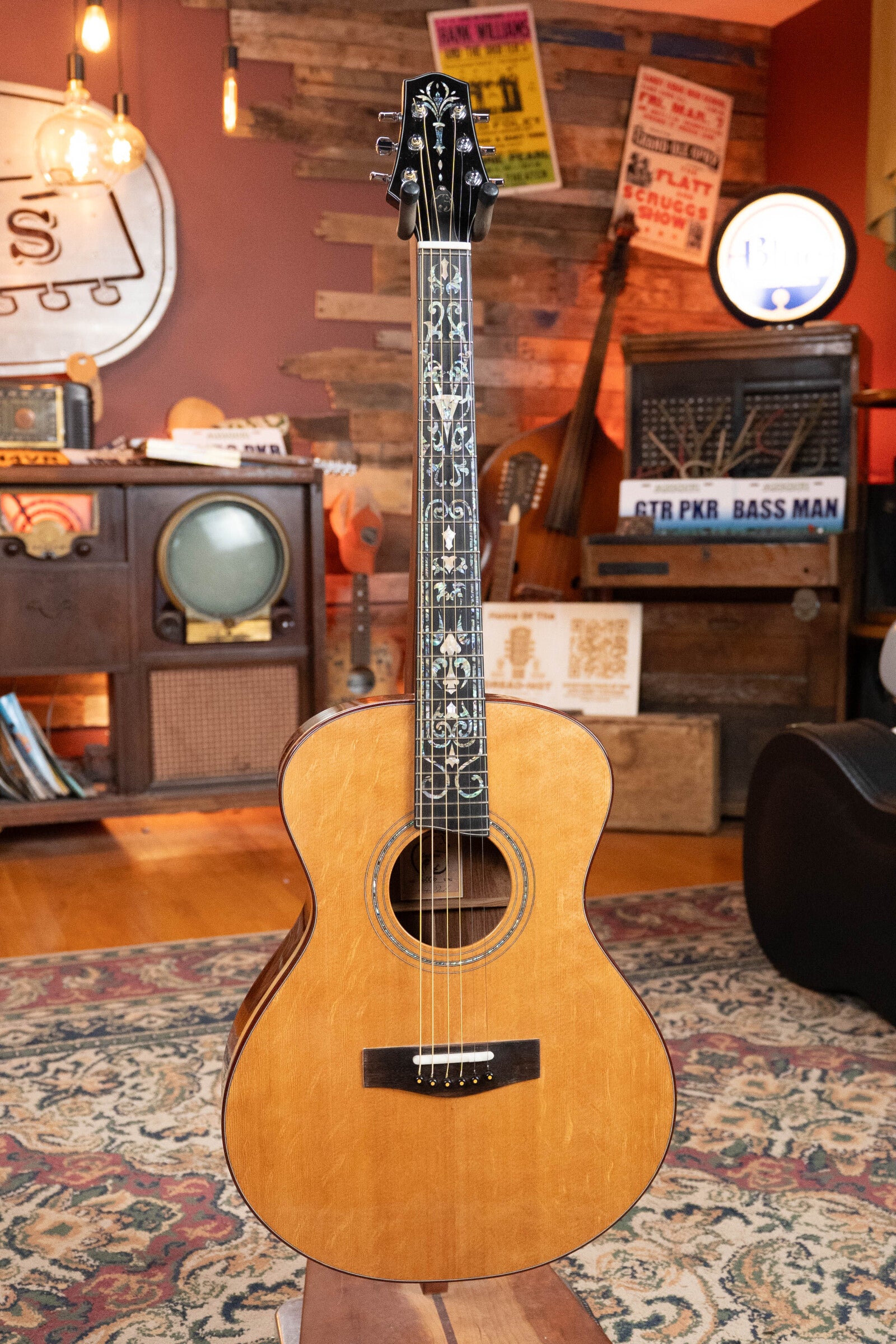 (Used) 2012 Harvey Leach All Honduran Rosewood Folding Neck Travel Acoustic Guitar #6006