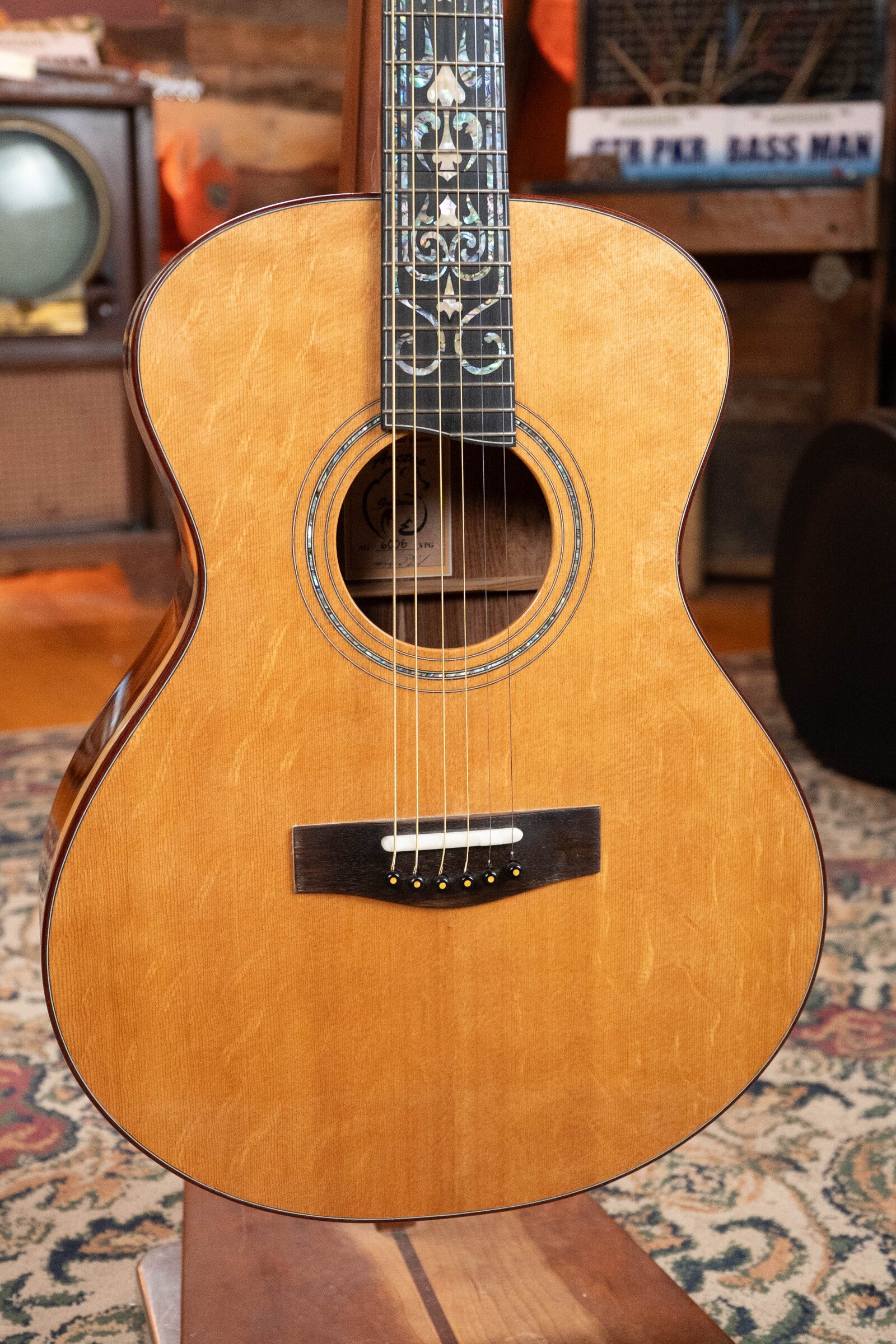 (Used) 2012 Harvey Leach All Honduran Rosewood Folding Neck Travel Acoustic Guitar #6006