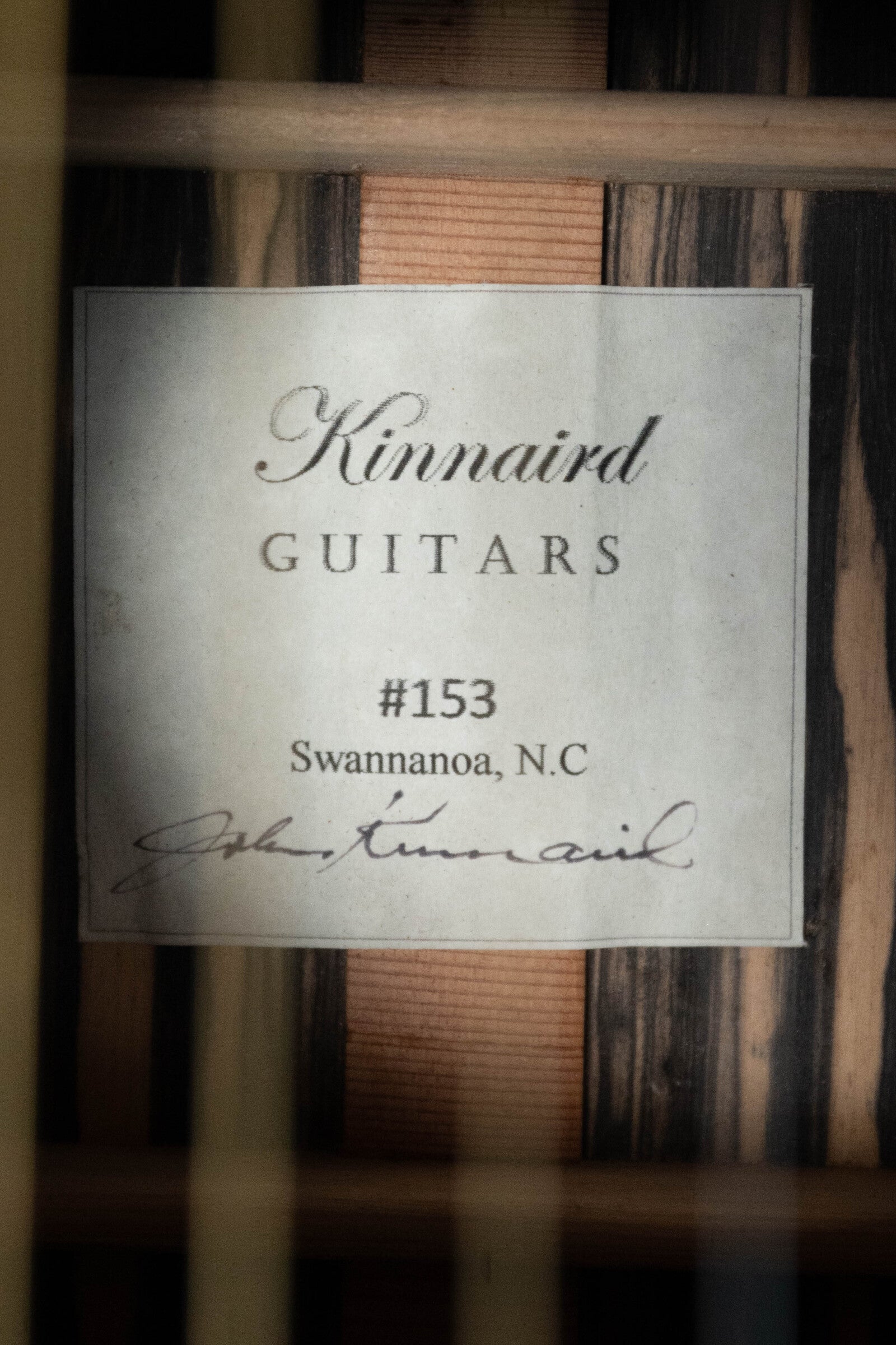 (Used) 2015 Kinnaird Red Lady Bear Claw Sitka/Black & White Ebony Slope Shoulder Venetian Cutaway Dreadnought Guitar w/K&K Pickup #0153