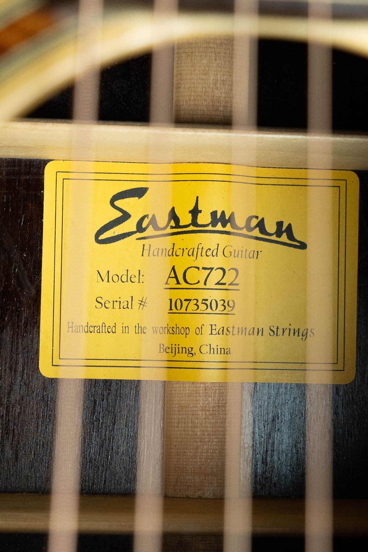 (Used) 2016 Eastman AC722 Spruce/Rosewood Grand Auditorium Acoustic Guitar #5039