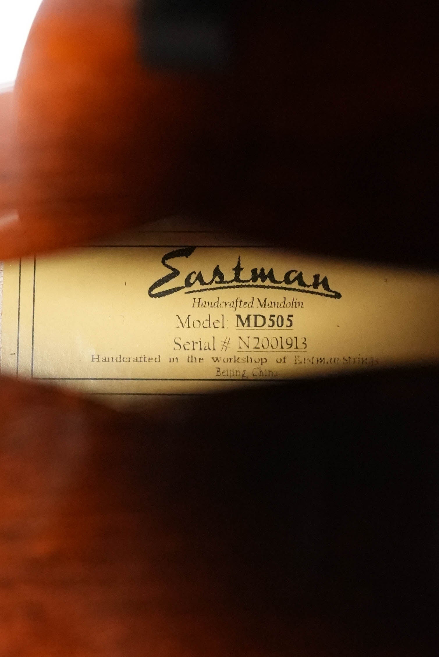 (Used) 2021 Eastman MD505 Solid Spruce/Solid Maple A-Style Mandolin #1913