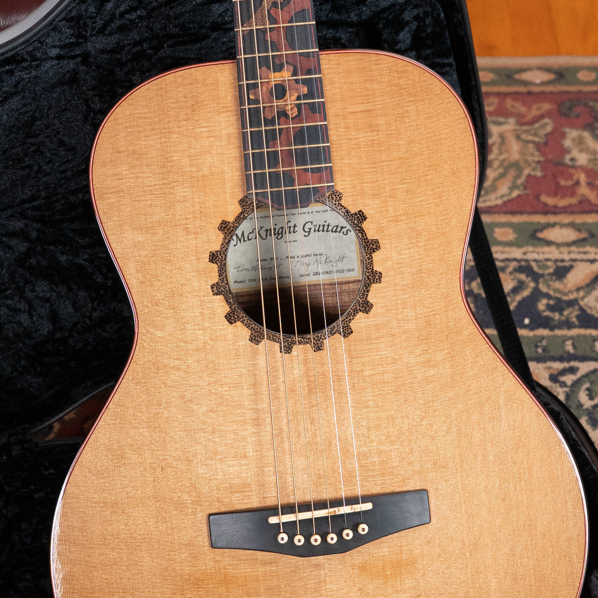 (Used) 2021 McKnight Solo De Gloria "SDG" Red Cedar/Tiger Myrtle Acoustic Guitar #0122