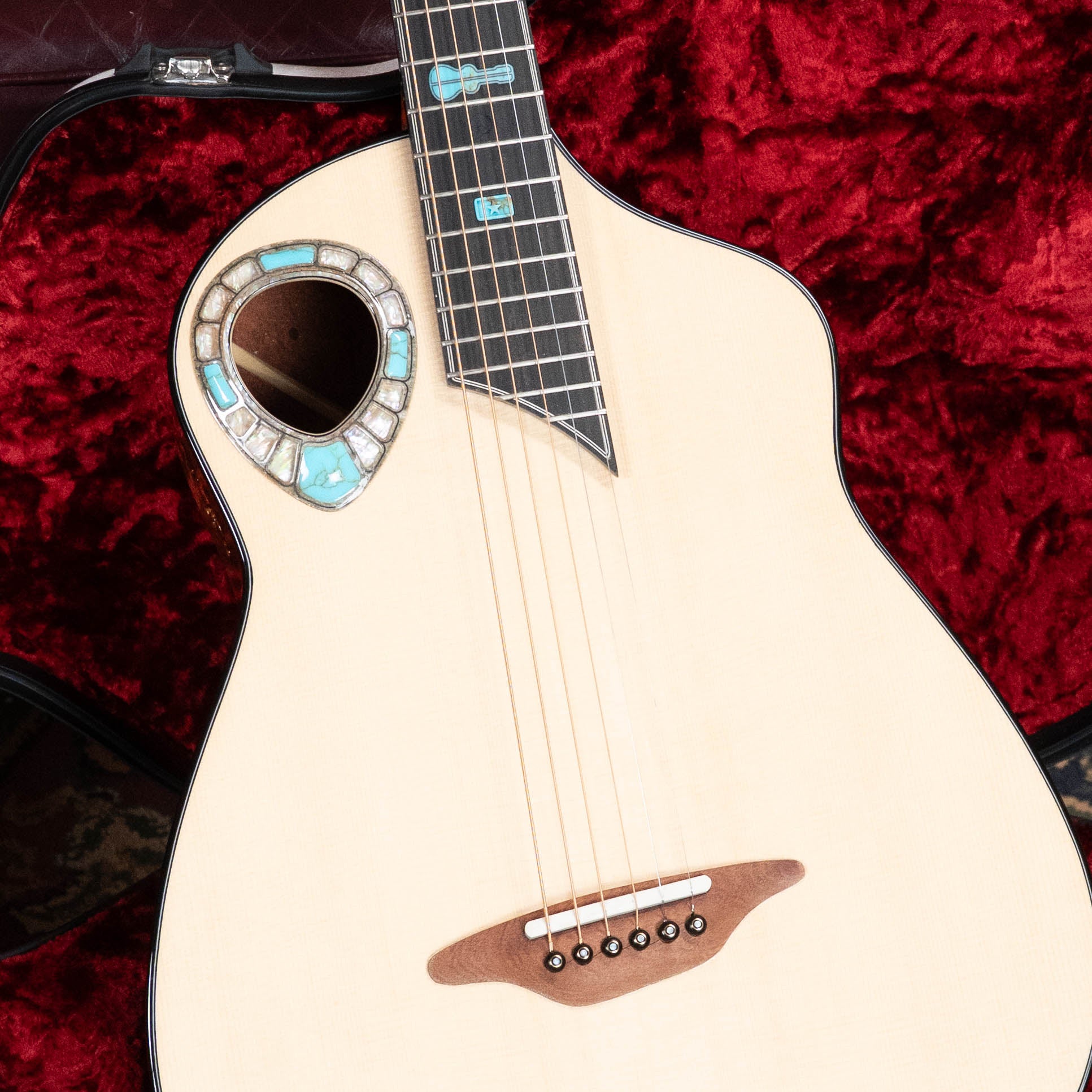 (Used) 2022 Lame Horse Big Hoss Alpine/Mesquite Beveled Edged Grand Auditorium Acoustic Guitar #3674