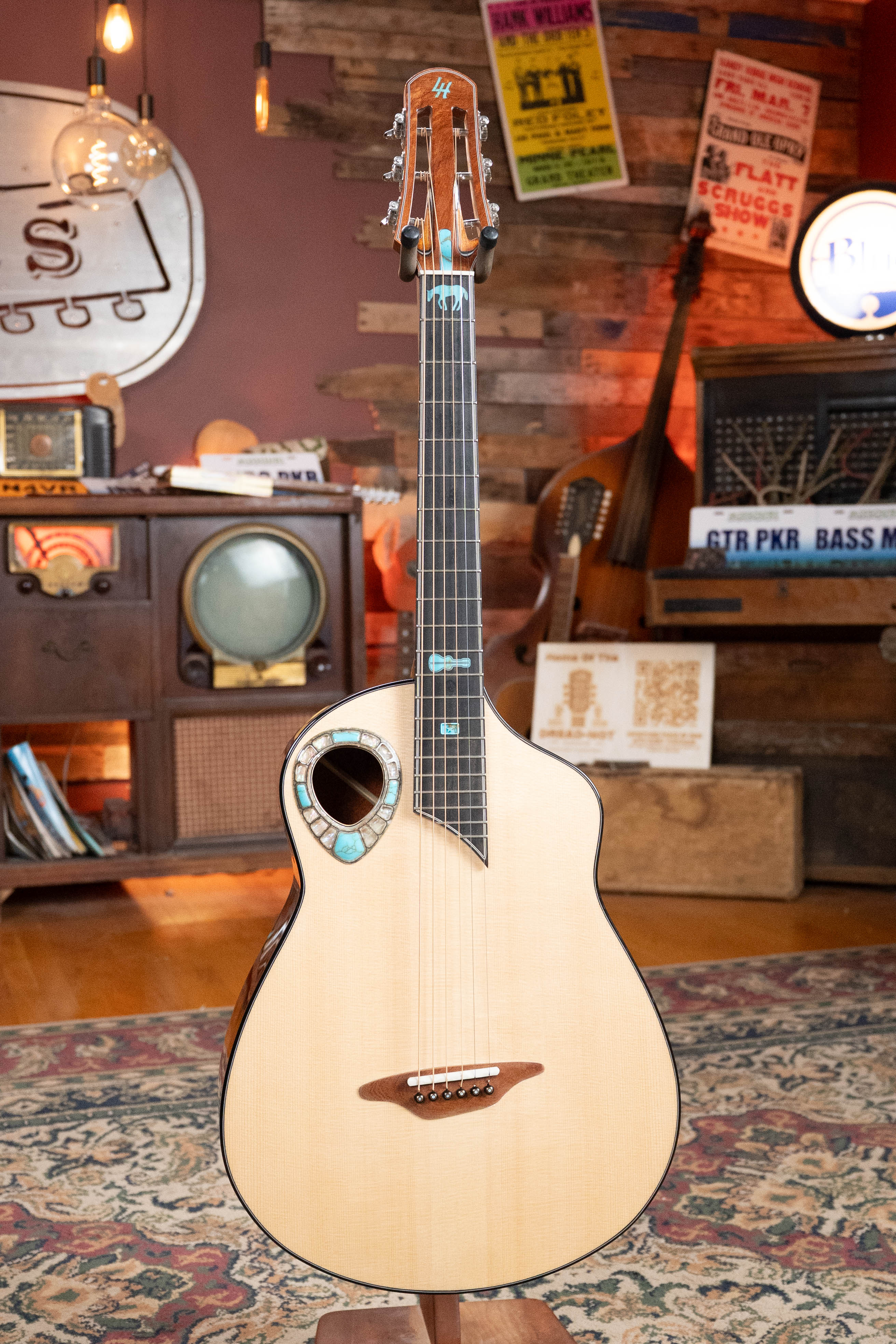 (Used) 2022 Lame Horse Big Hoss Alpine/Mesquite Beveled Edged Grand Auditorium Acoustic Guitar #3674