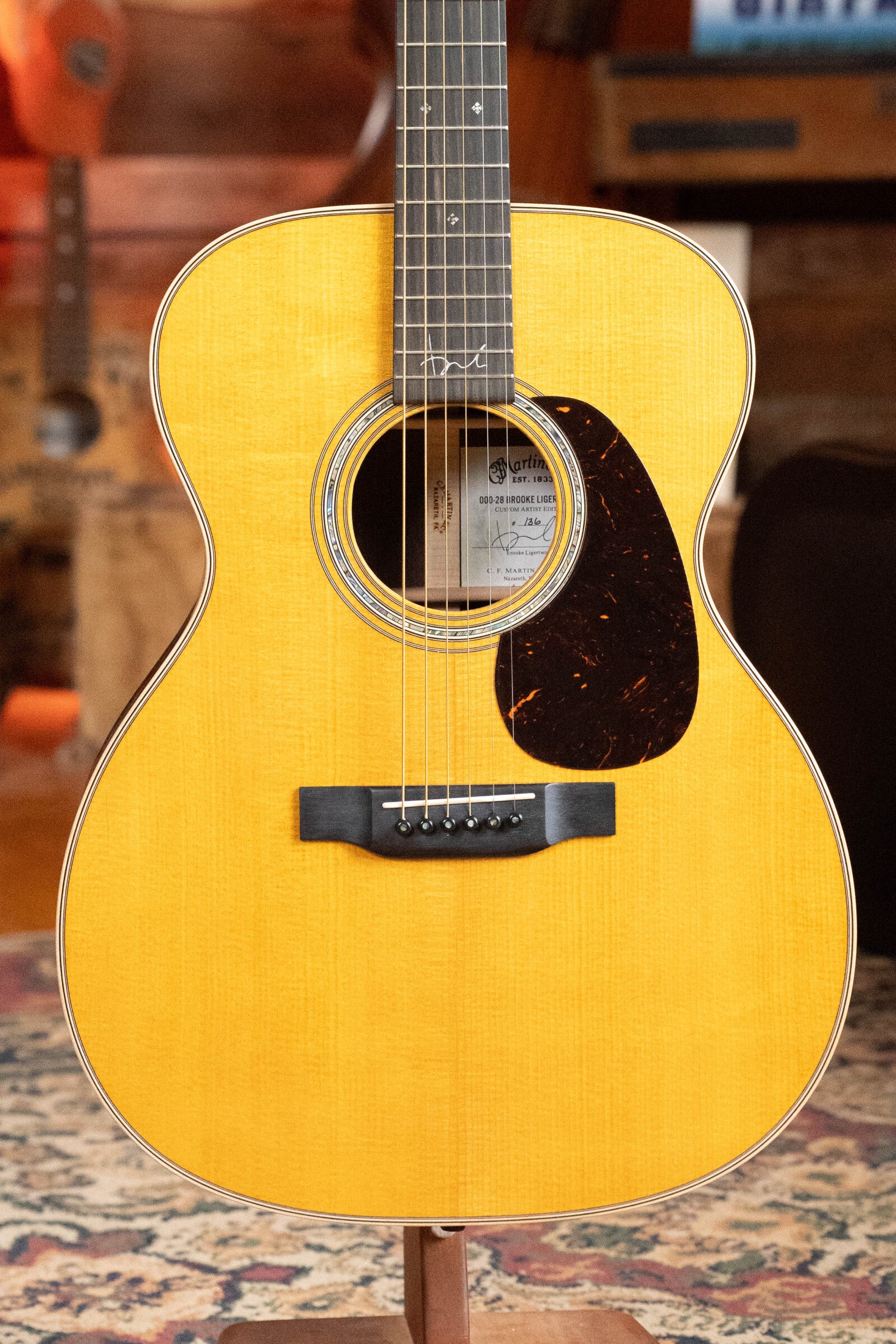 (Used) 2022 Martin Brook Ligertwood 000-28 Spruce/Rosewood OOO Acoustic Guitar