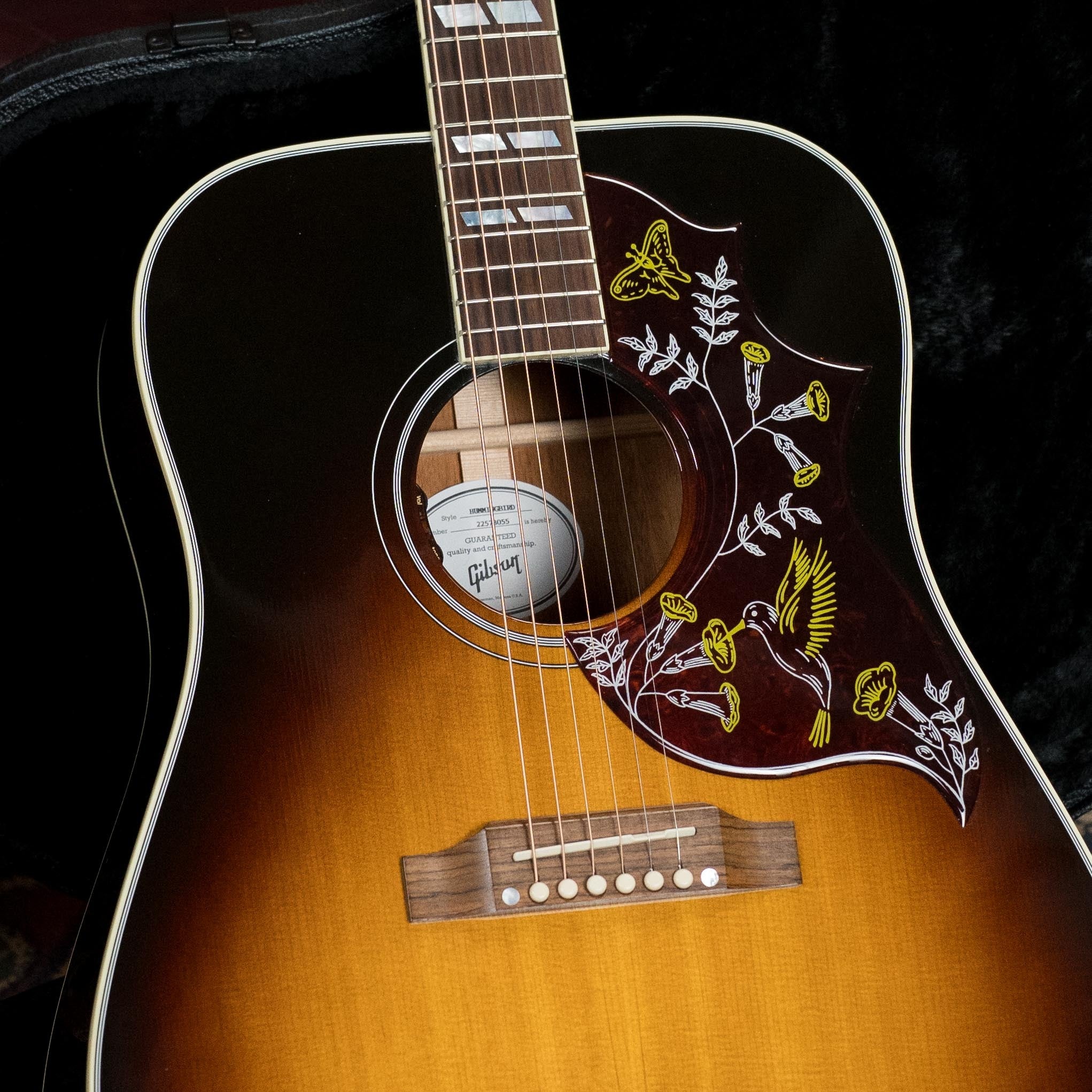 (Used) 2023 Gibson Standard Vintage Hummingbird Spruce/Mahogany Square Shoulder Dreadnought Guitar #3055