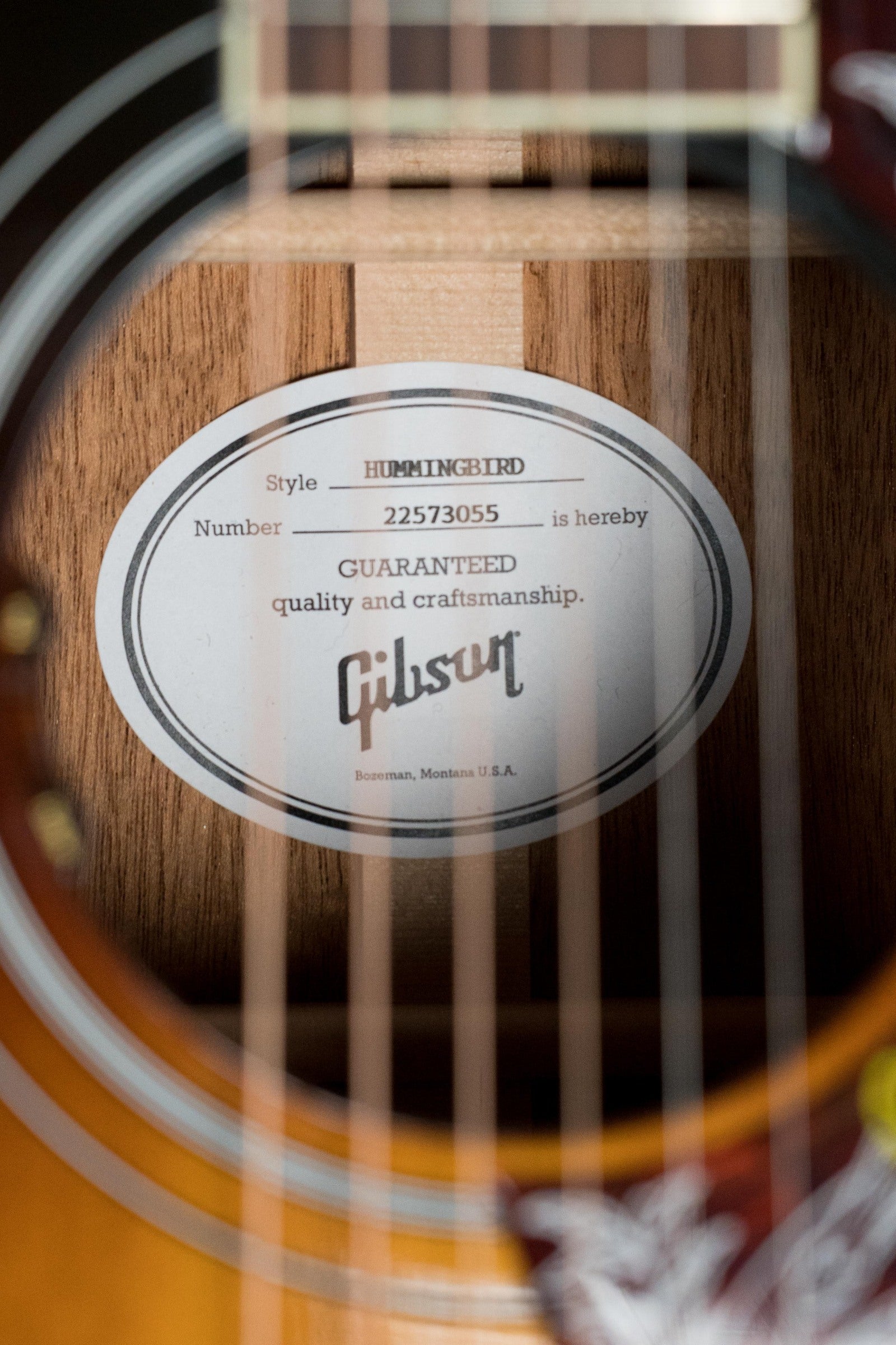 (Used) 2023 Gibson Standard Vintage Hummingbird Spruce/Mahogany Square Shoulder Dreadnought Guitar #3055