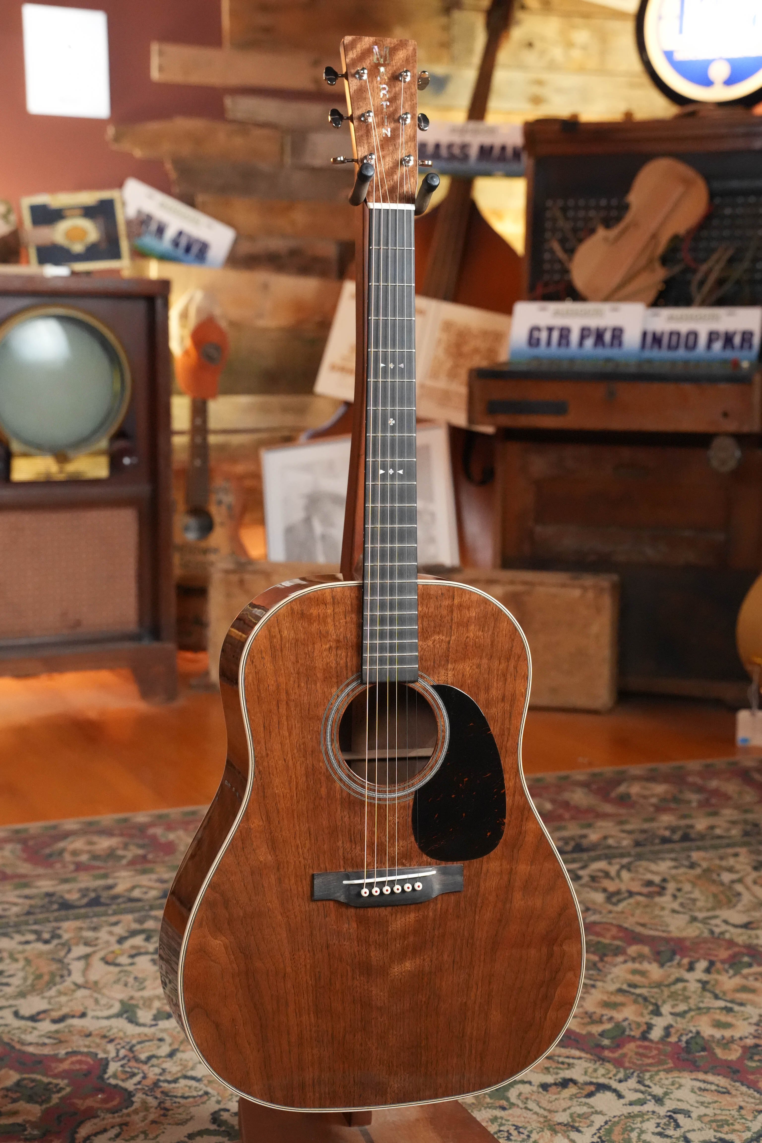 (Used) 2024 Martin Custom Shop All Walnut Slope Shoulder Dreadnought Acoustic Guitar #0844