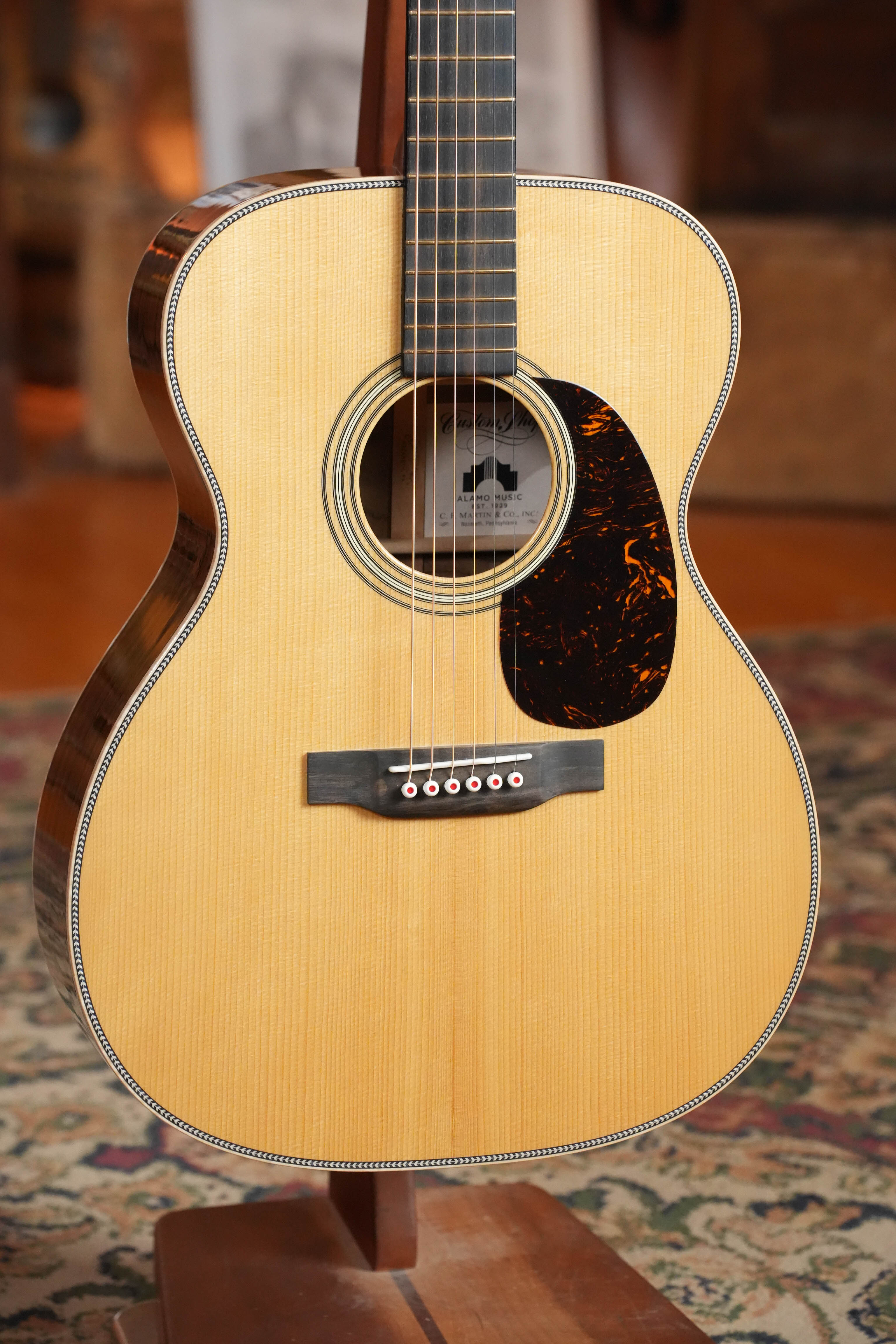 (Used) 2024 "Alamo Deluxe" Martin Custom Shop Adirondack/East Indian Rosewood OOO Acoustic Guitar #6402