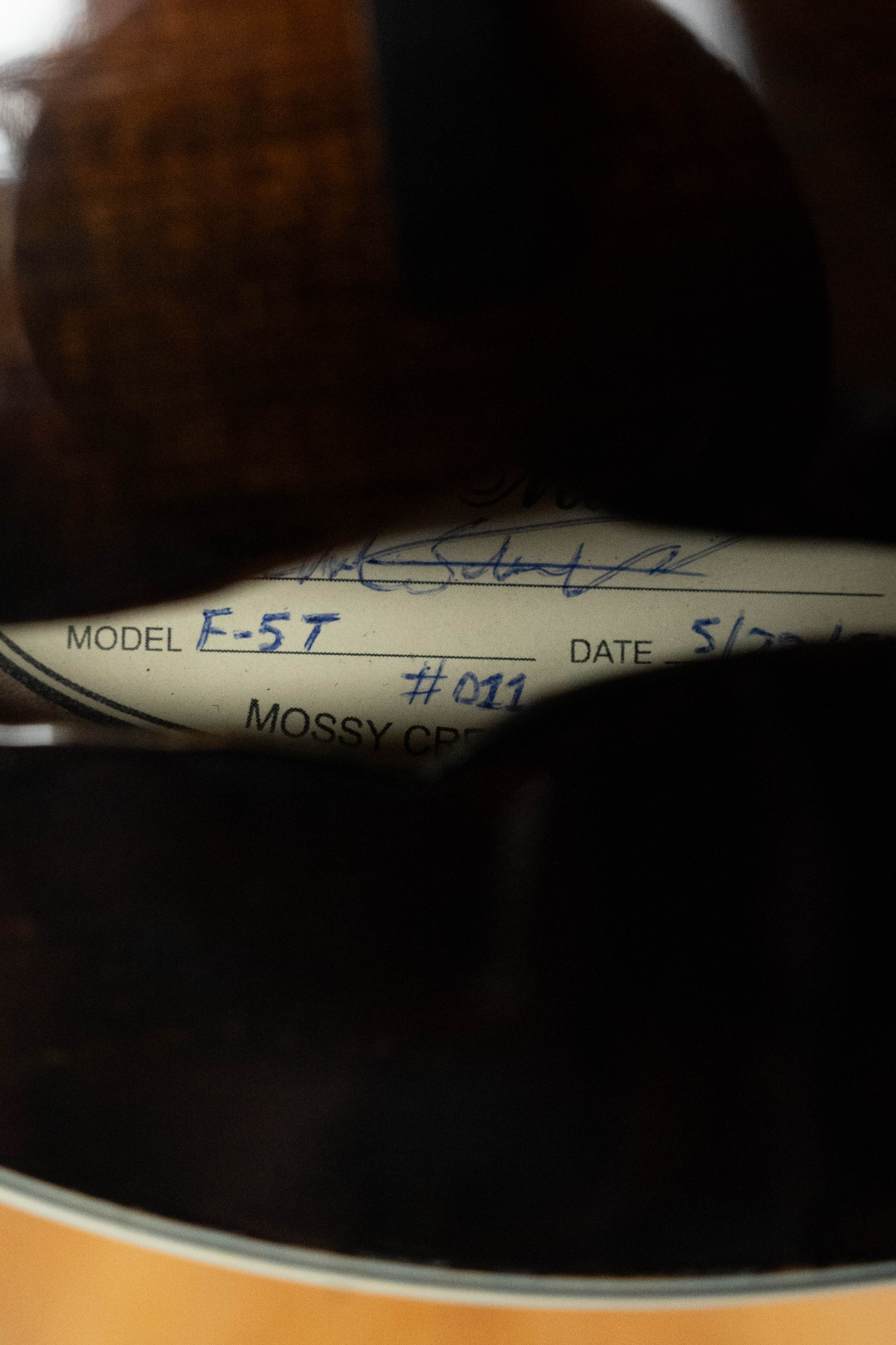 (New - Player Wear) 2025 Buford F-5T Torrefied Adirondack/Maple F-Style Hand-Carved Mandolin #011