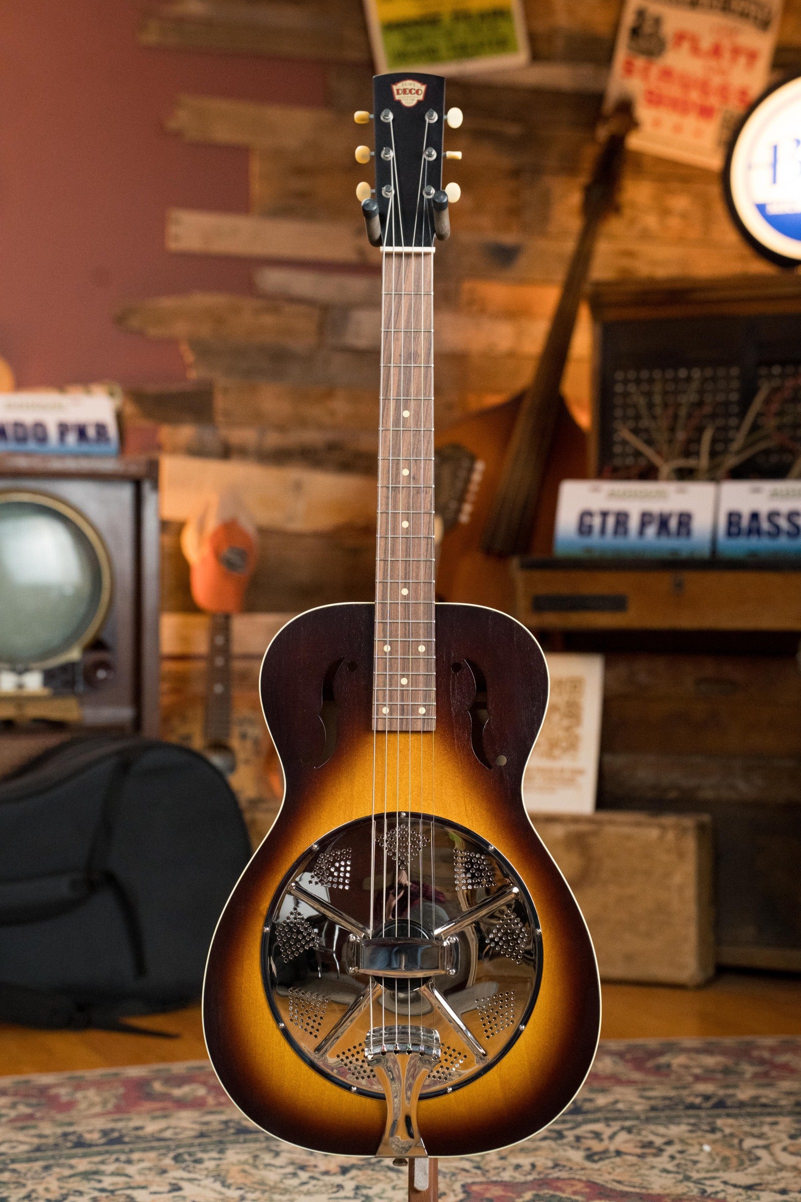 (Used) Beard Deco Phonic Model 47 All Finnish Birch Veneer Vintage Sunburst Resonator Guitar w/Electronics #2117
