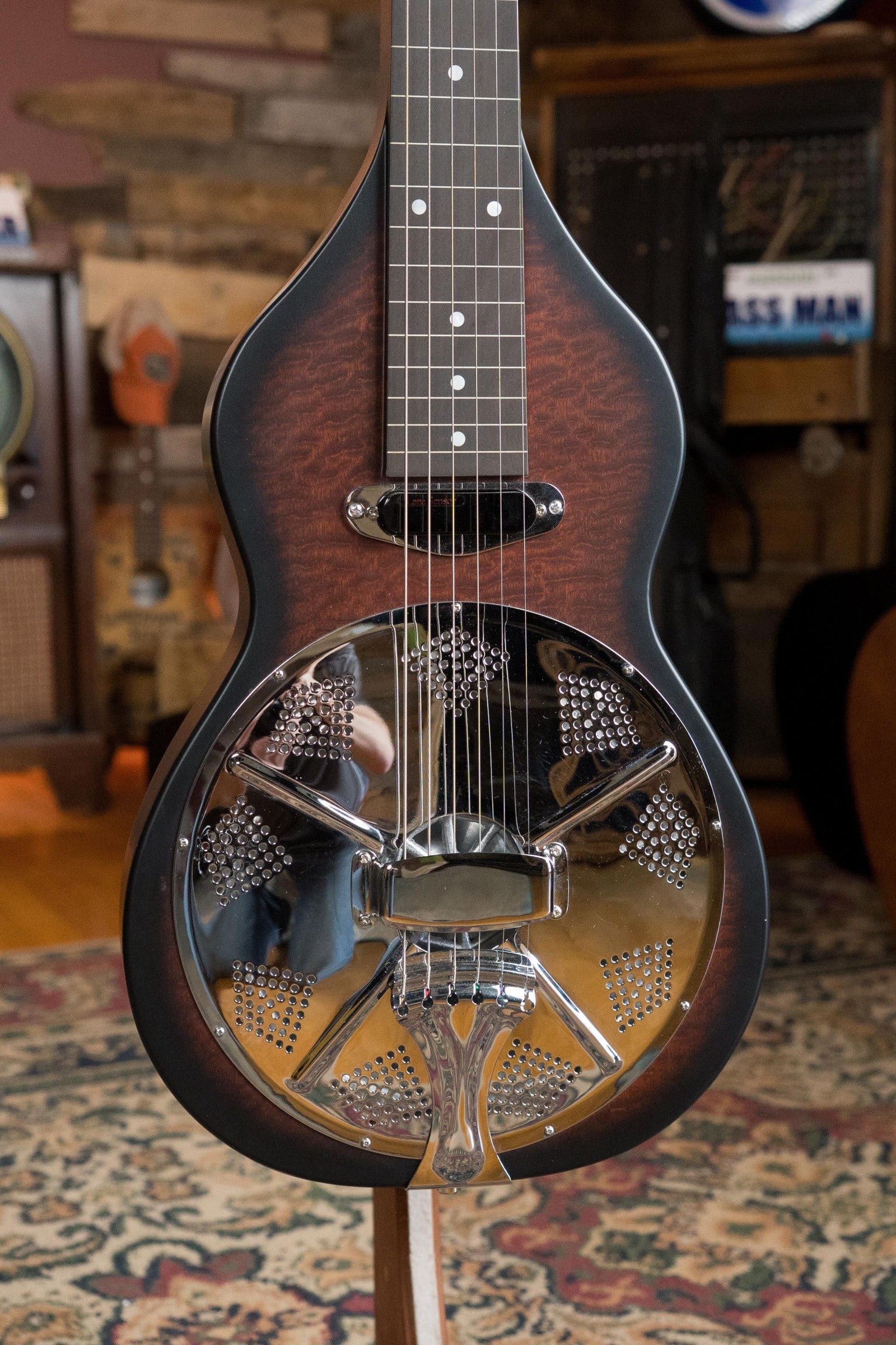 (Used) Beard Road-O-Phonic All Mahogany Lap Steel Resonator Guitar #114