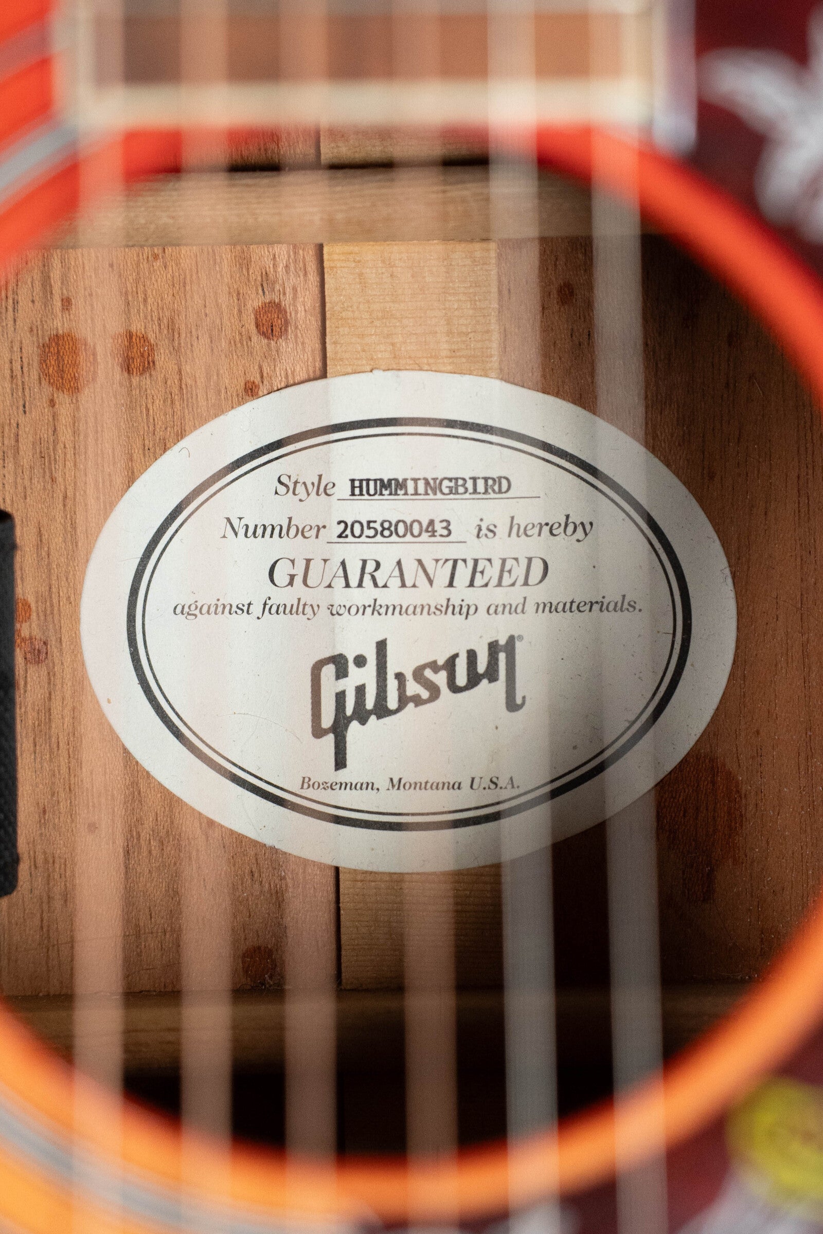 (Used) Gibson Hummingbird Original - Heritage Cherry Sunburst Dreadnought Guitar w/Pickup #0043