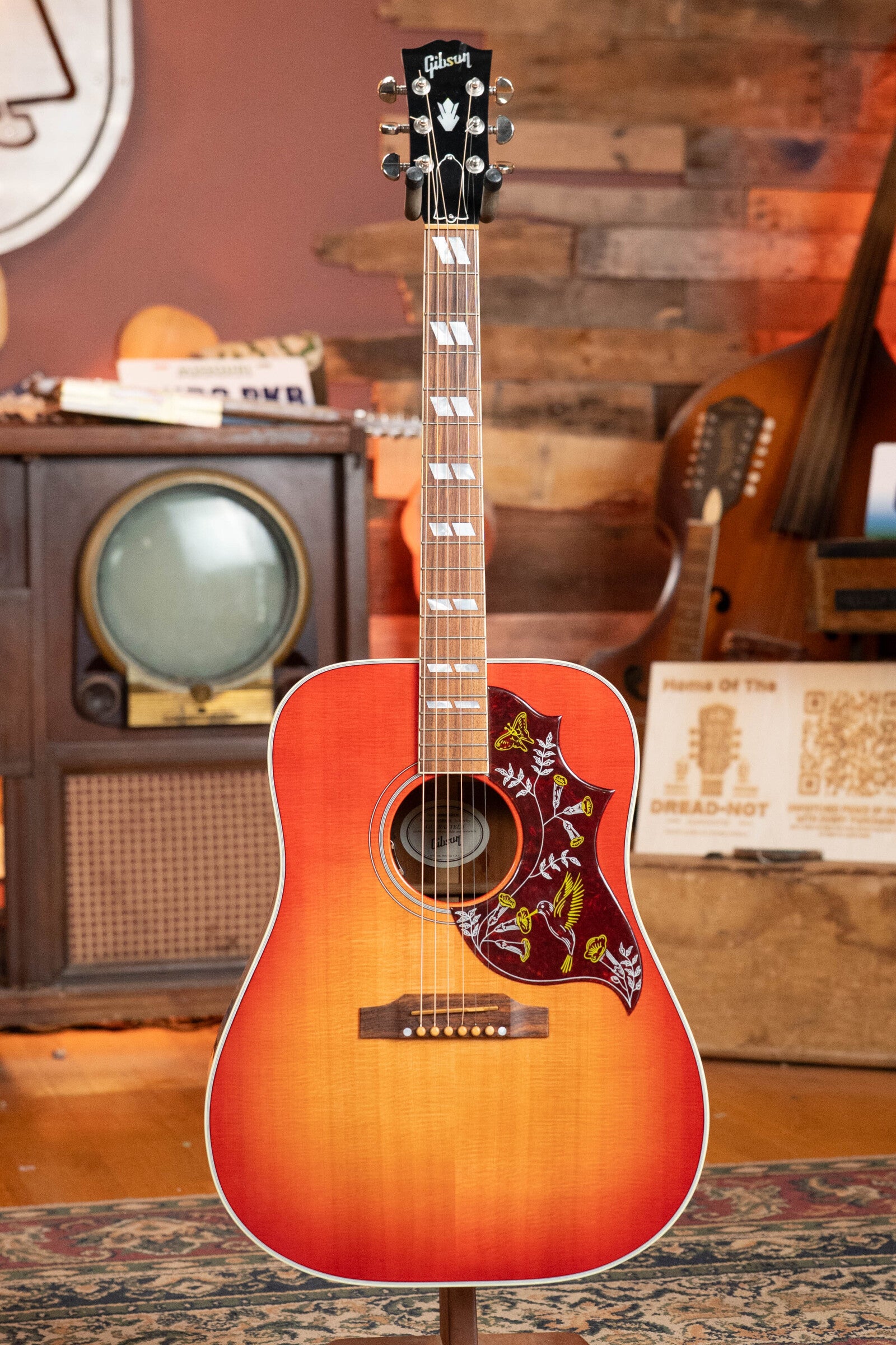 (Used) Gibson Hummingbird Original - Heritage Cherry Sunburst Dreadnought Guitar w/Pickup #0043
