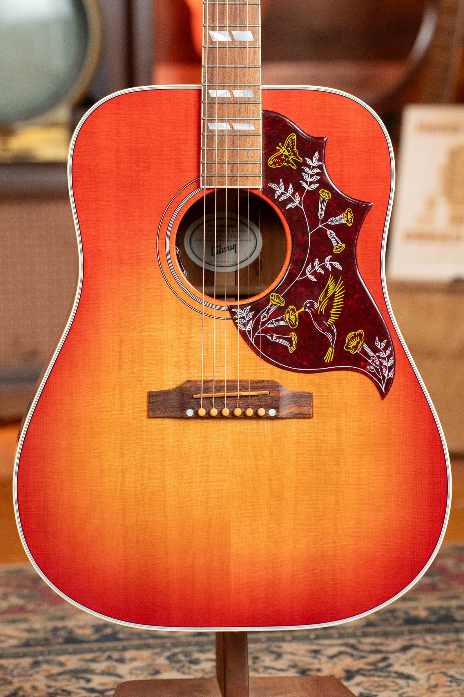 (Used) Gibson Hummingbird Original - Heritage Cherry Sunburst Dreadnought Guitar w/Pickup #0043