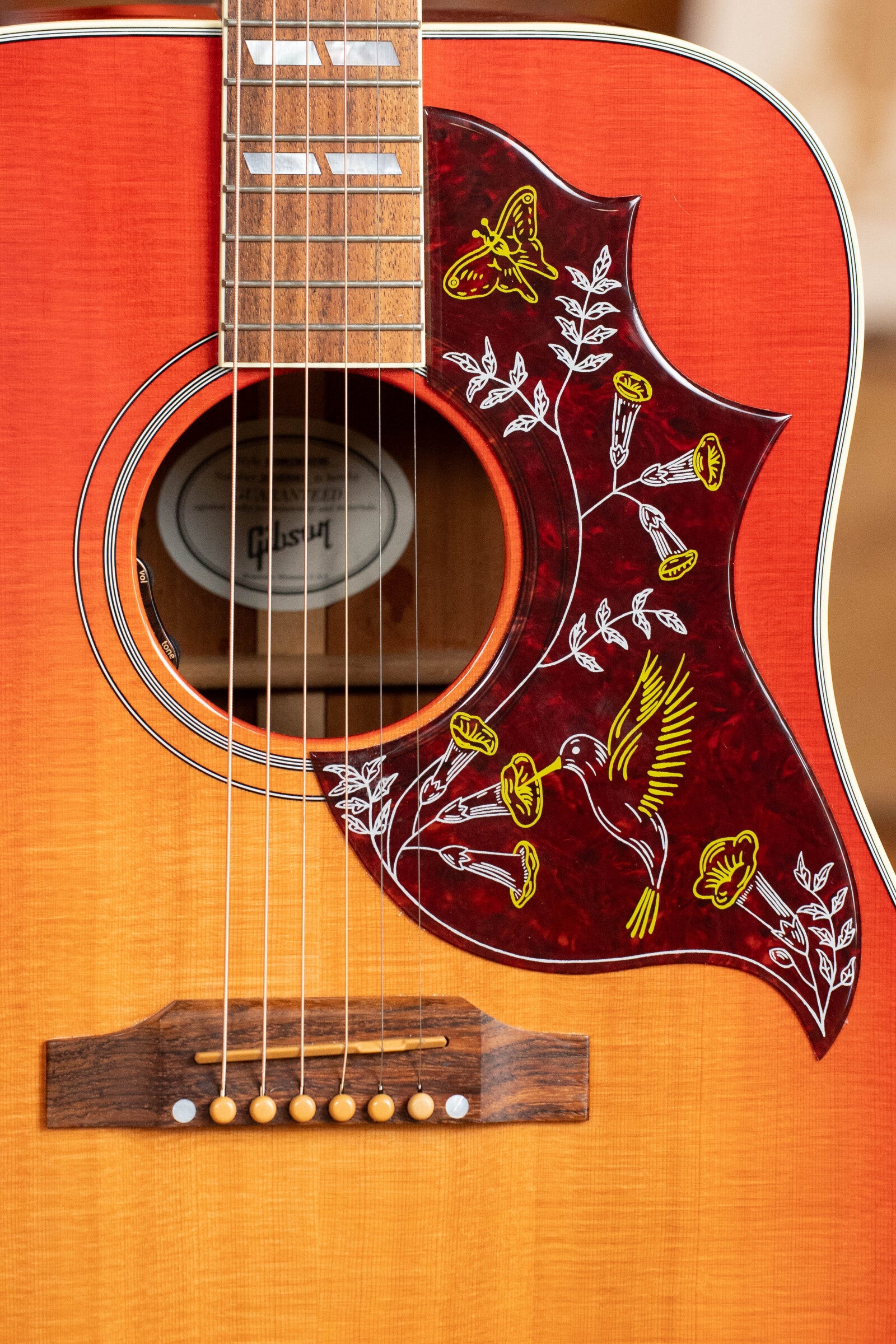 (Used) Gibson Hummingbird Original - Heritage Cherry Sunburst Dreadnought Guitar w/Pickup #0043