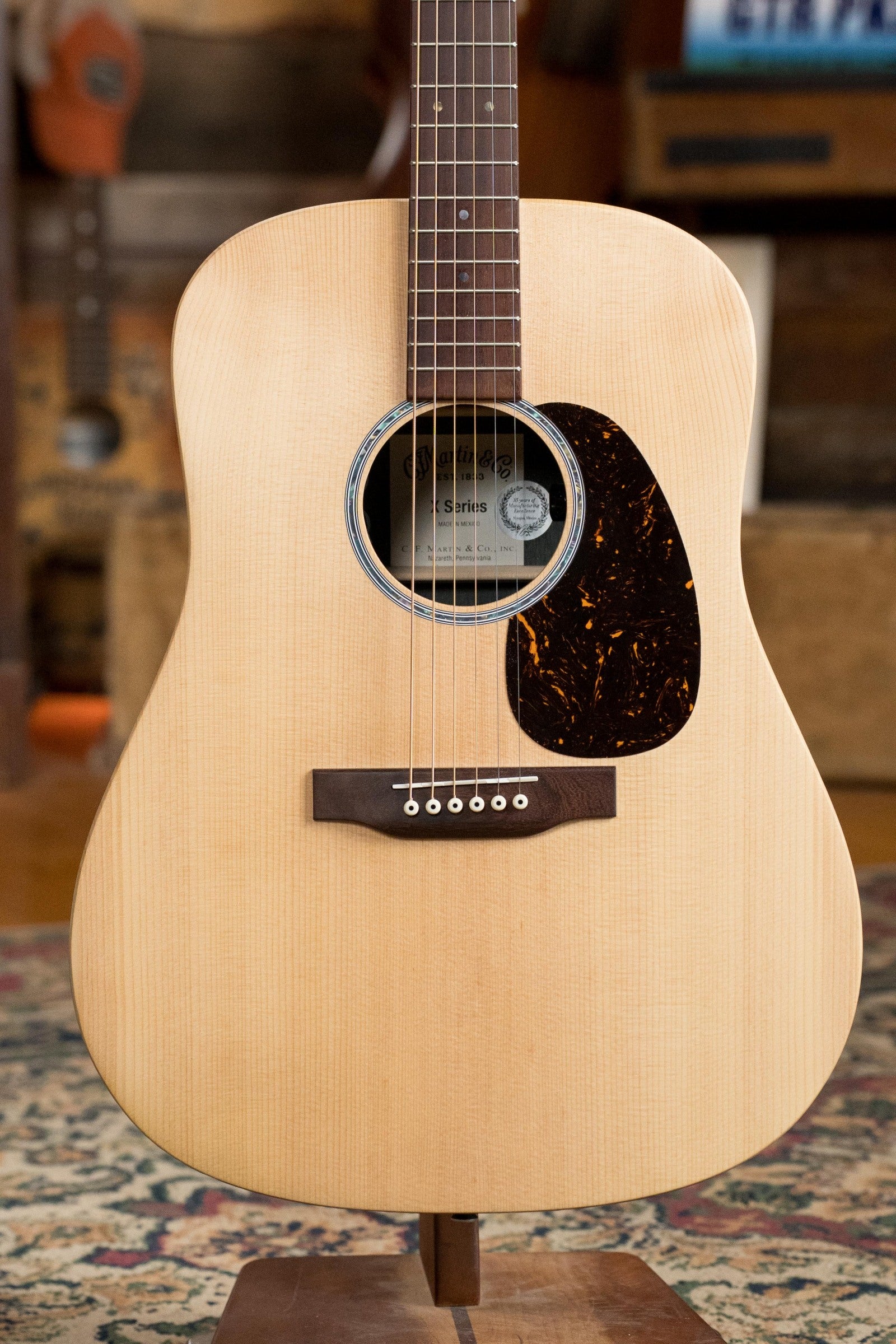 (Used) Martin D-X2E Spruce/HPL Brazilian Rosewood Dreadnought Guitar w/Electronics #1410