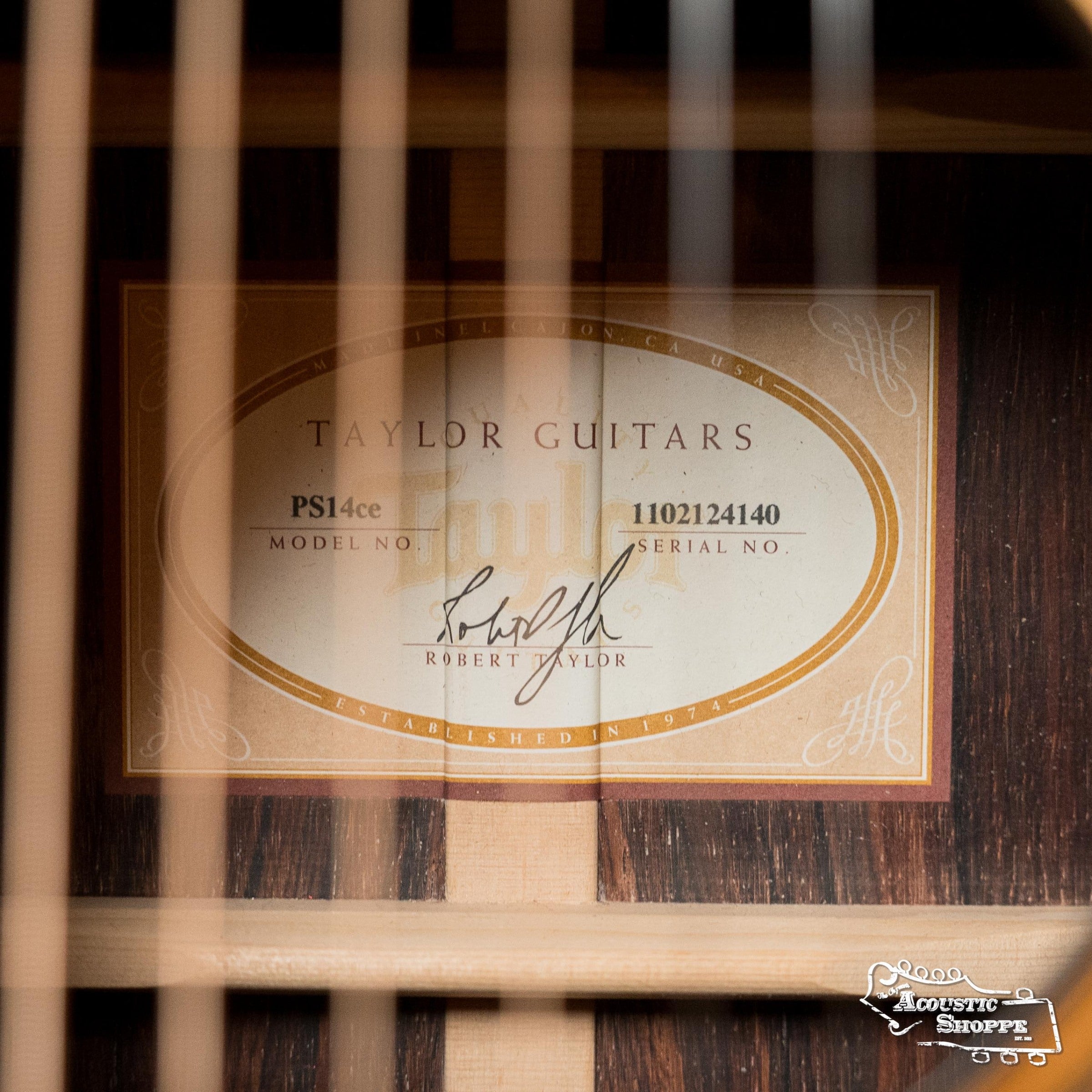 (Used) Taylor PS14CE Sitka Spruce/Cocobolo Cutaway Grand Auditorium Guitar w/Electronics #4100