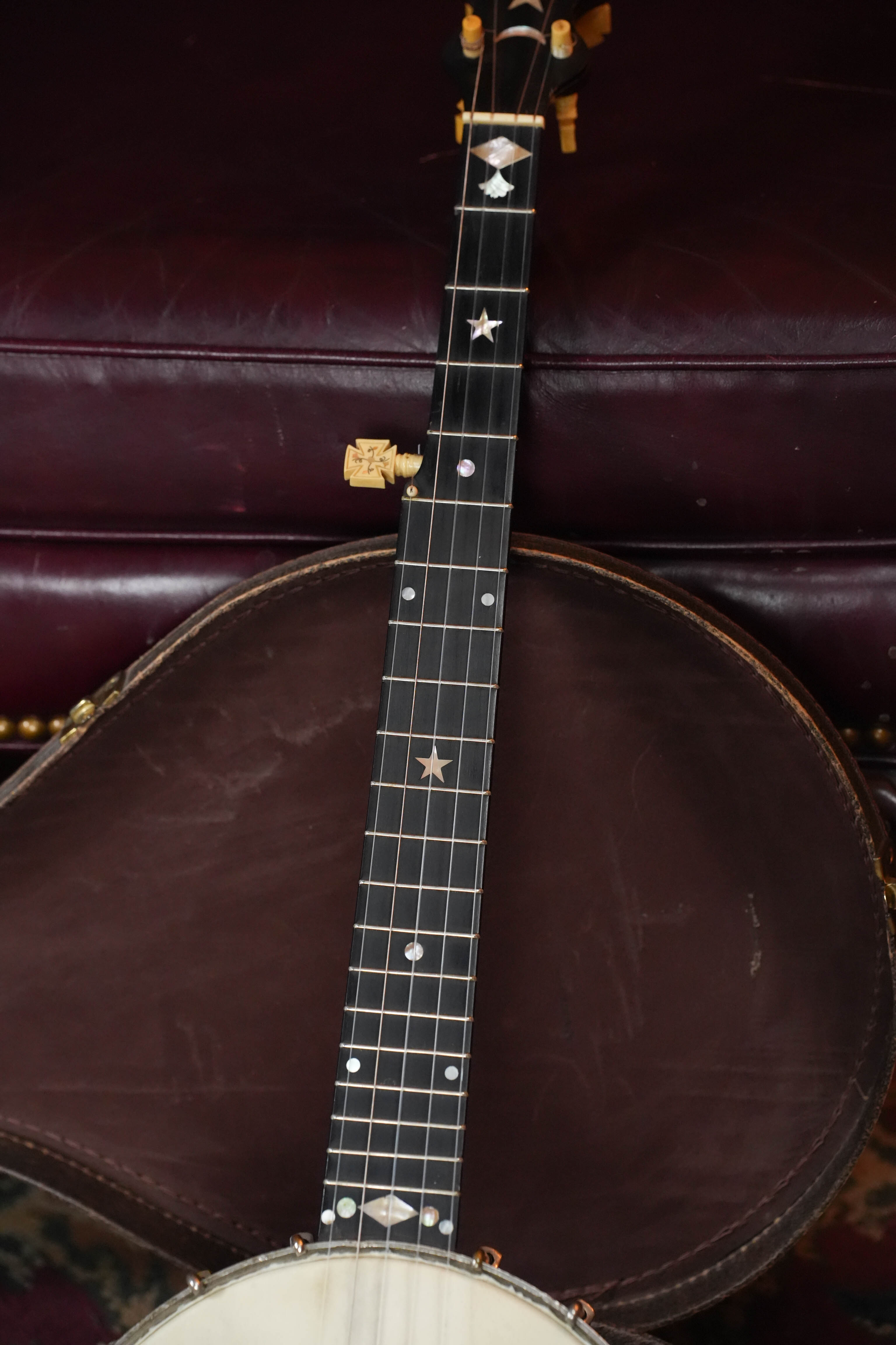 (Used) Vintage c. 1889 S.S. Stewart 5-String Open-Back Pony/A-Scale Banjo #5643