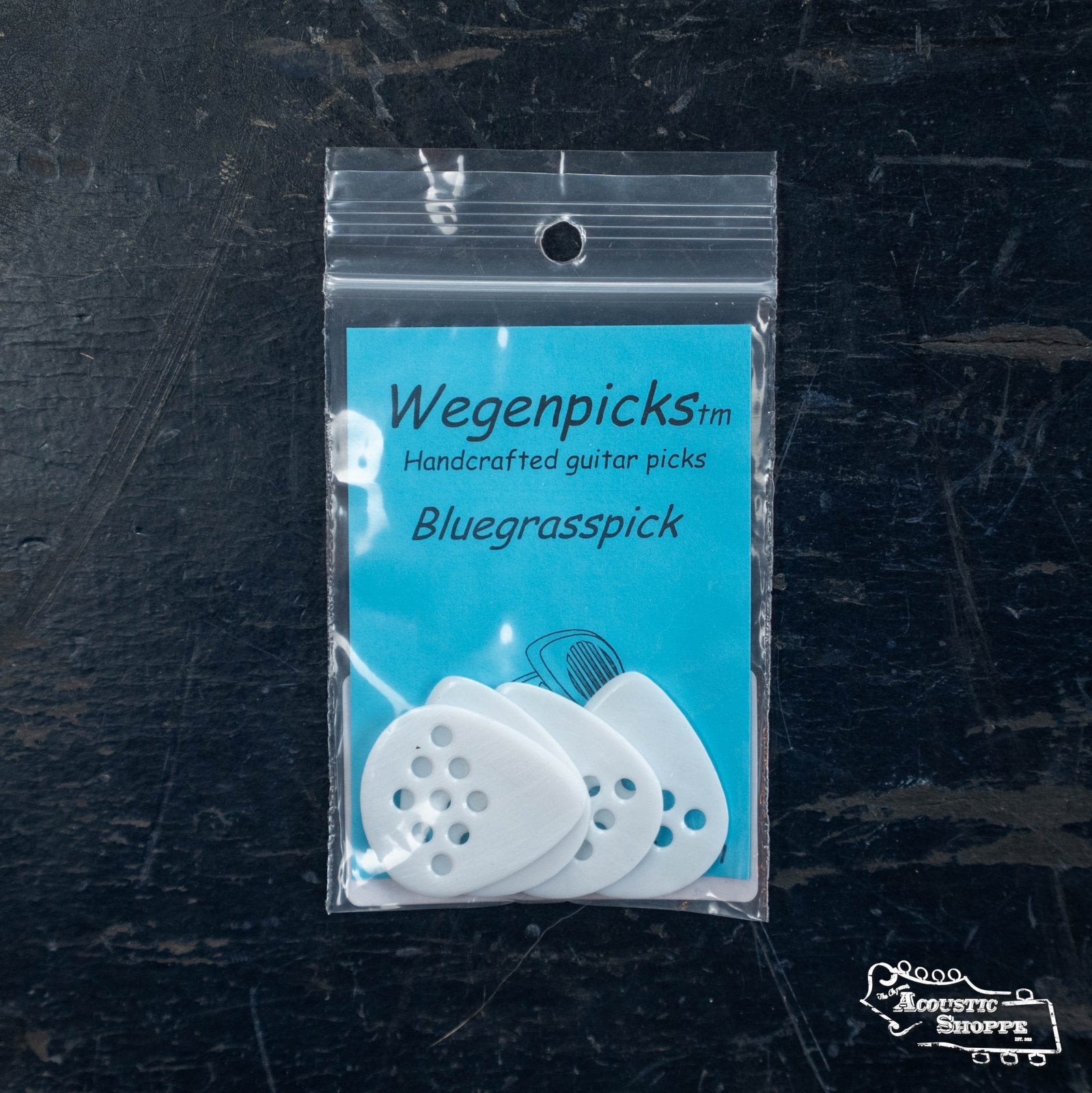 Wegen BG140 Bluegrass Acoustic Guitar Pick - Pack of 4, White, 1.4mm