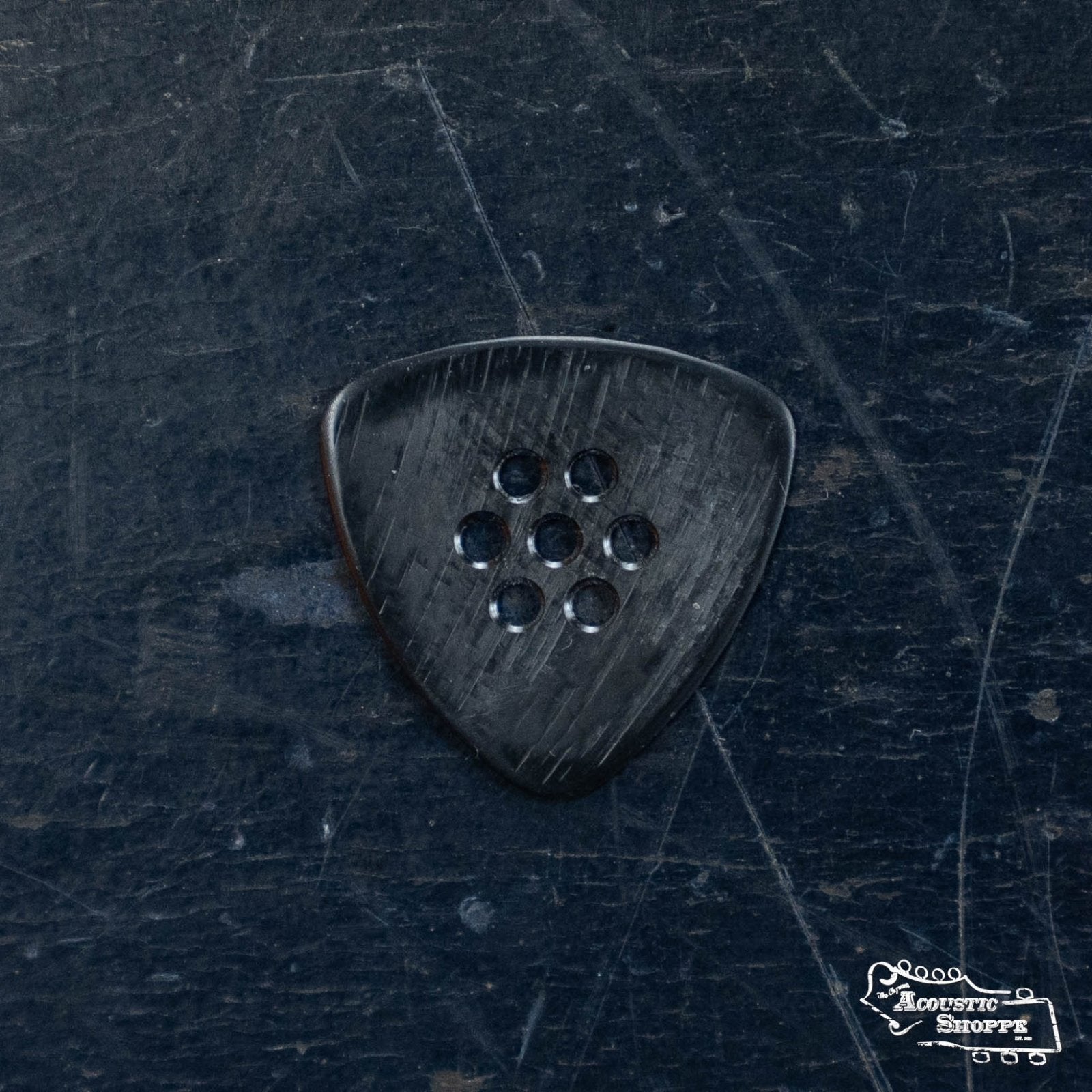 Wegen TF100B Triangular Acoustic Guitar Pick - Pack of 2, Black, 1.0 mm